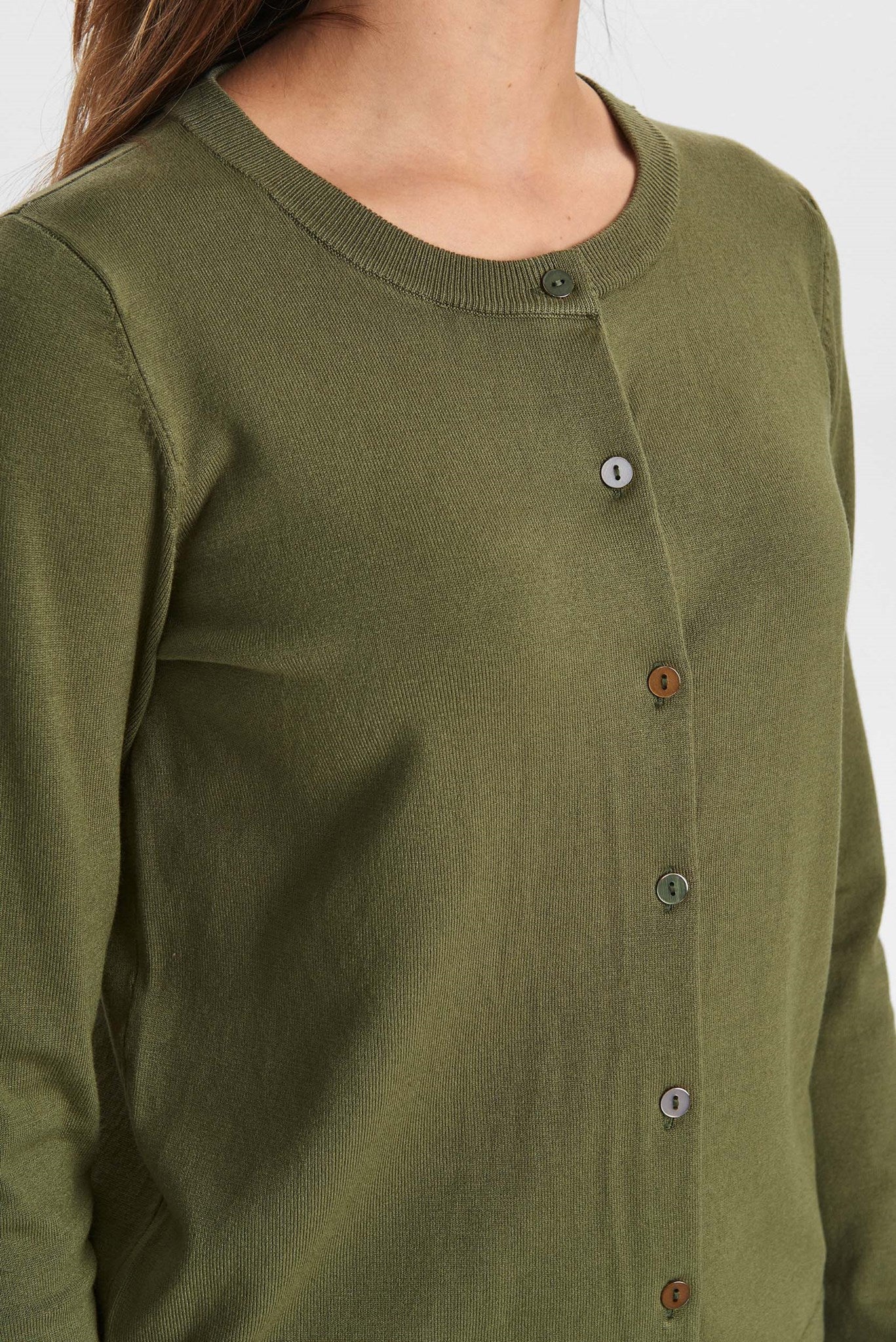 NUBIA CARDIGAN - NOOS - Deep Lichen Green - Image 4
