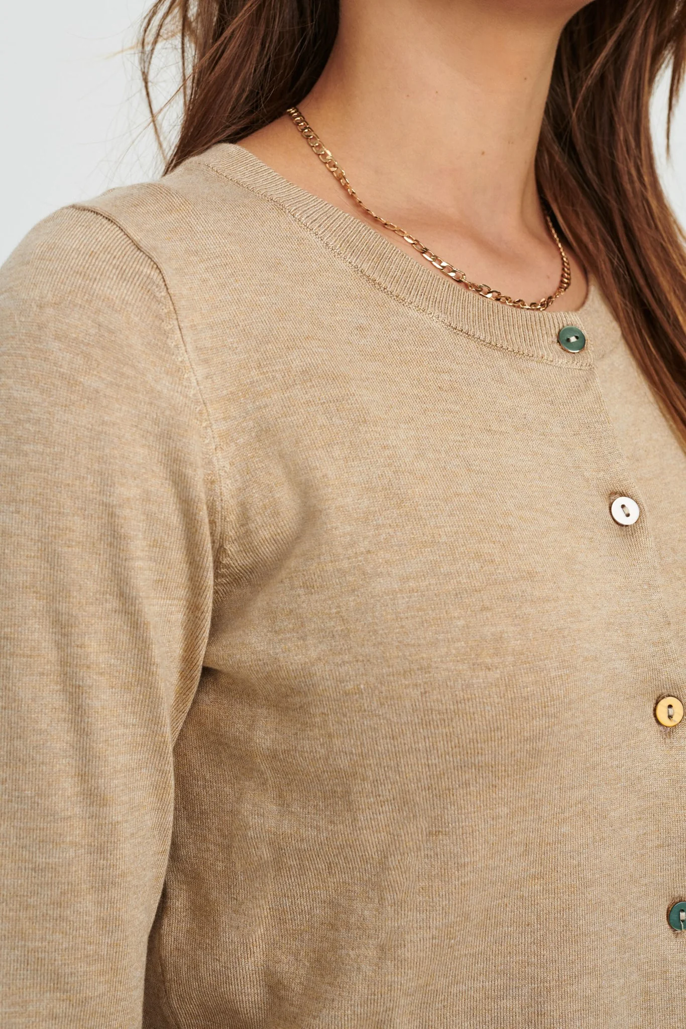 NUBIA CARDIGAN - NOOS - Sesame Melange - Image 4