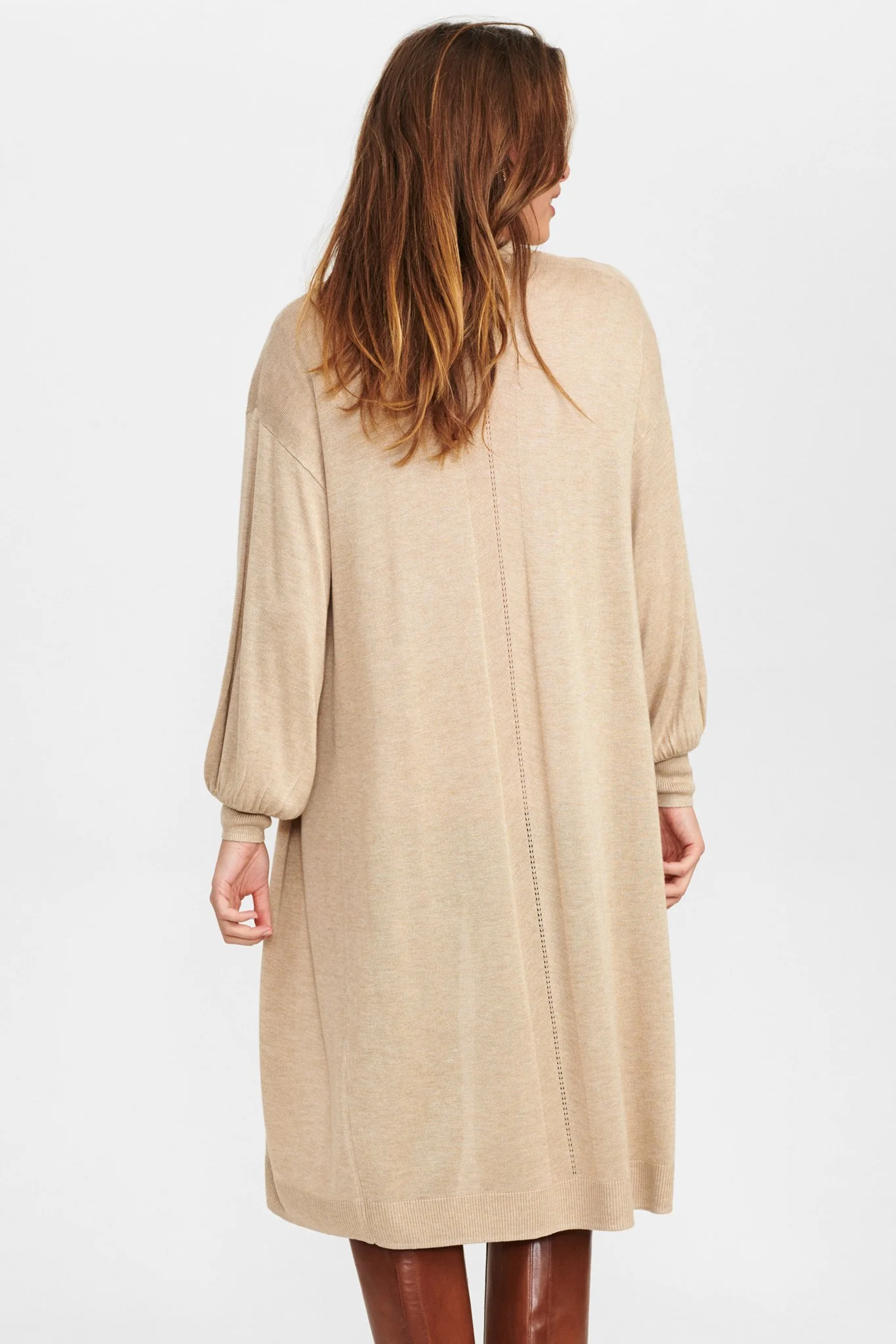 NUBIA LONG CARDIGAN - NOOS - Sesame Melange - Image 2