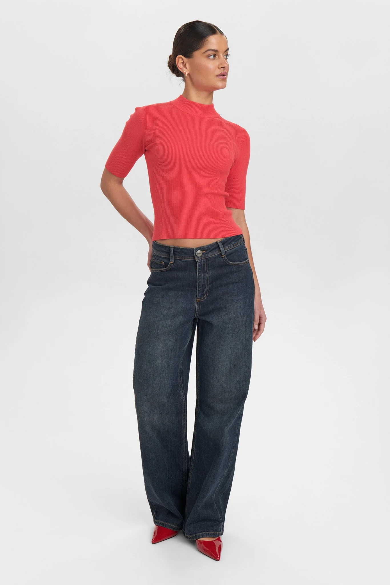 NUBIA SS PULLOVER CROPPED - Geranium - Image 3