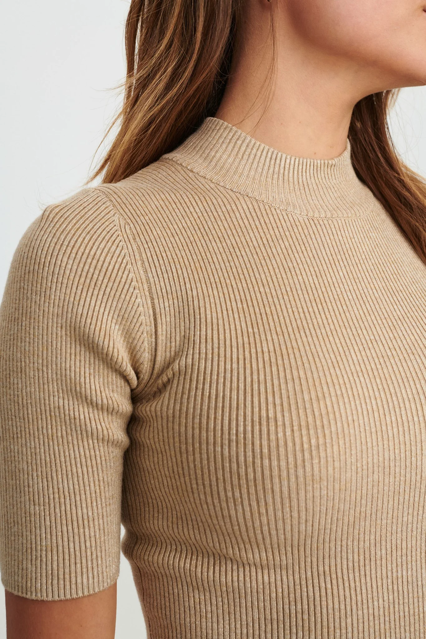 NUBIA SS PULLOVER  - Sesame Melange - Image 4