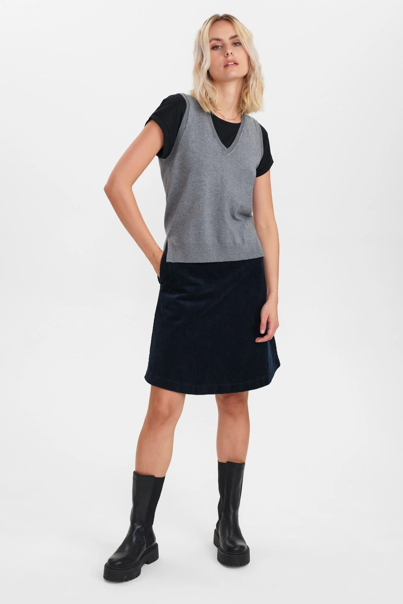 NUBIA VEST - NOOS - Medium Grey mel - Image 3