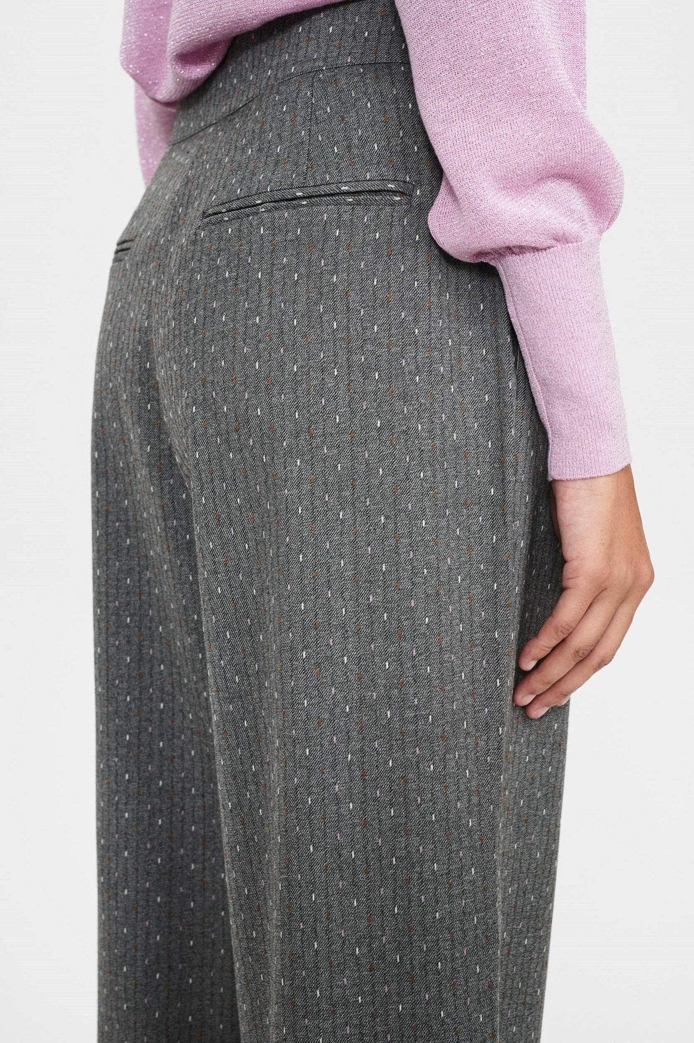 NUBJORG PANTS - Medium Grey mel - Image 5