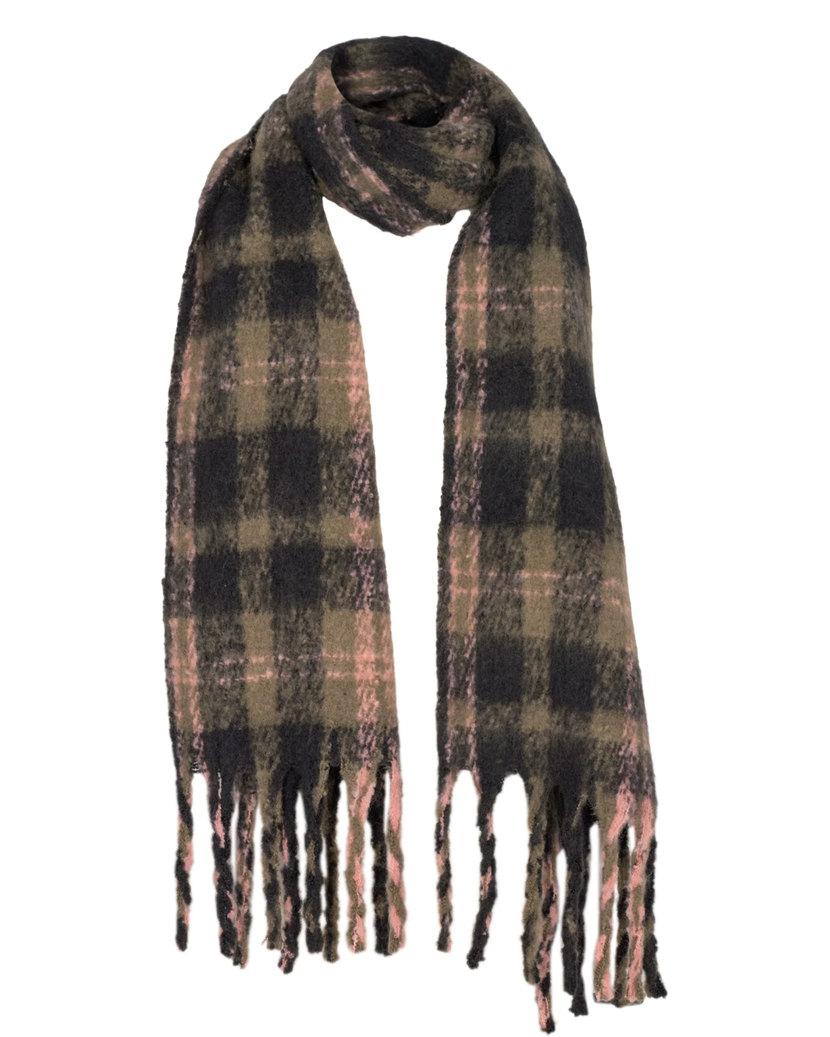NUBOMBAY CHECK SCARF - Grape leaf - Image 4