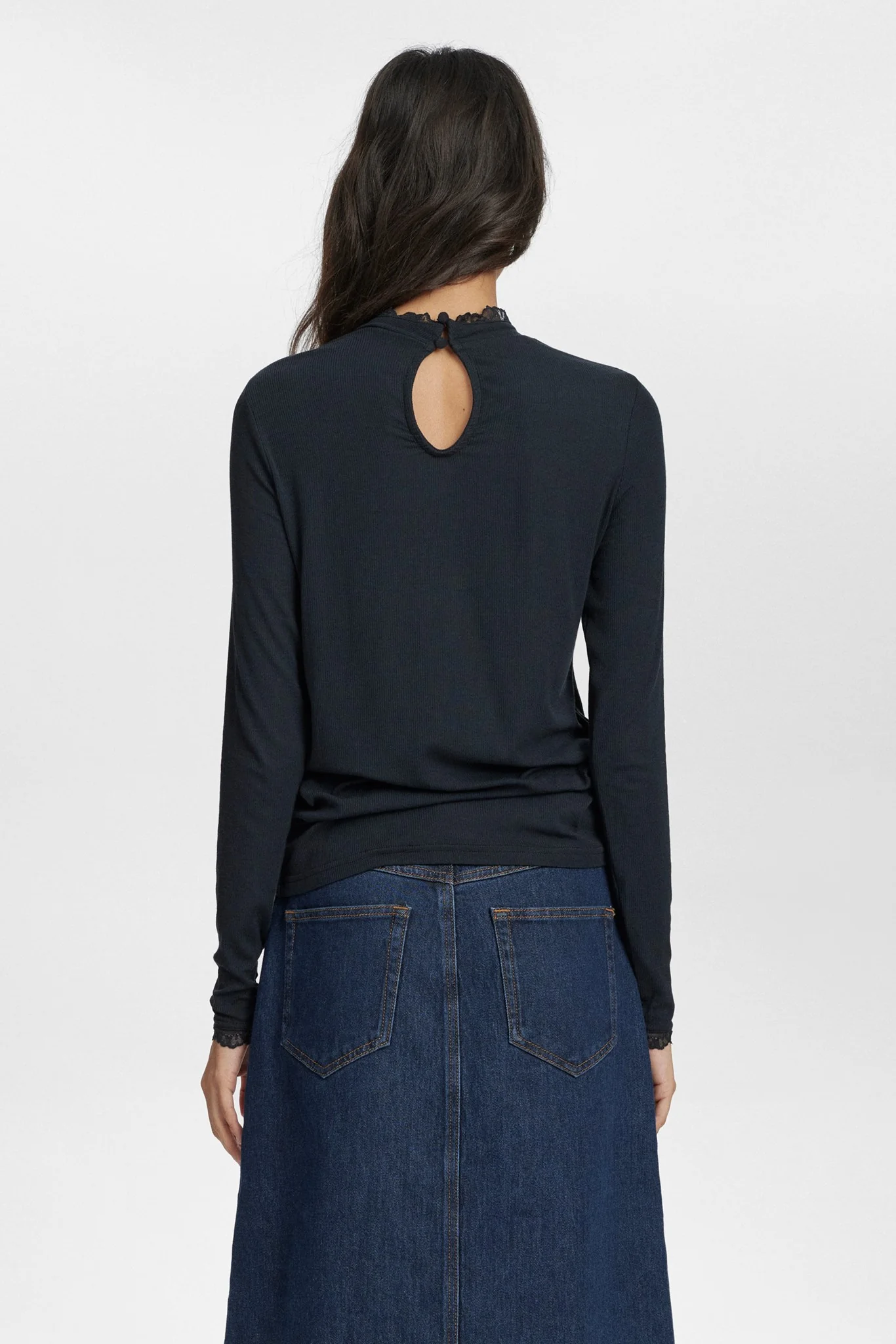 NUBOWIE LACE BLOUSE - Caviar - Image 2