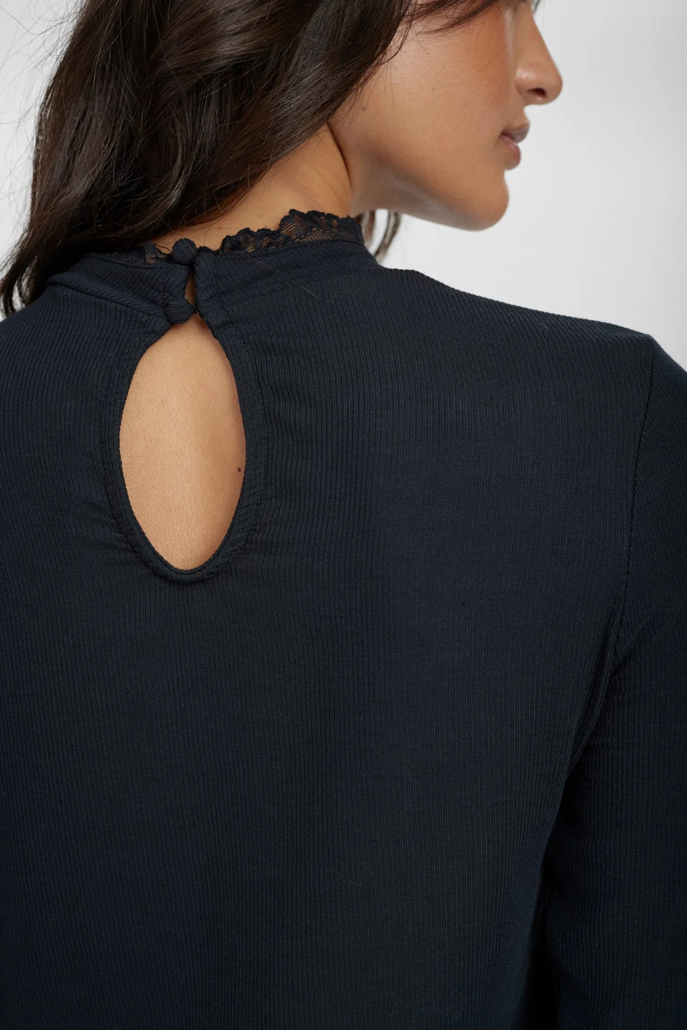 NUBOWIE LACE BLOUSE - Caviar - Image 5