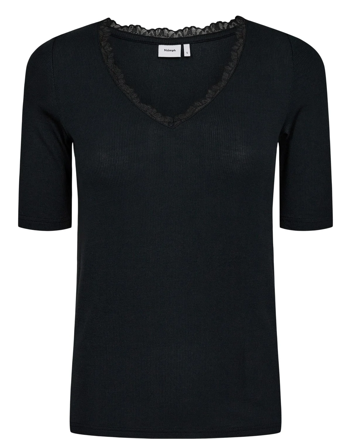 NUBOWIE LACE T-SHIRT - Caviar - Image 6