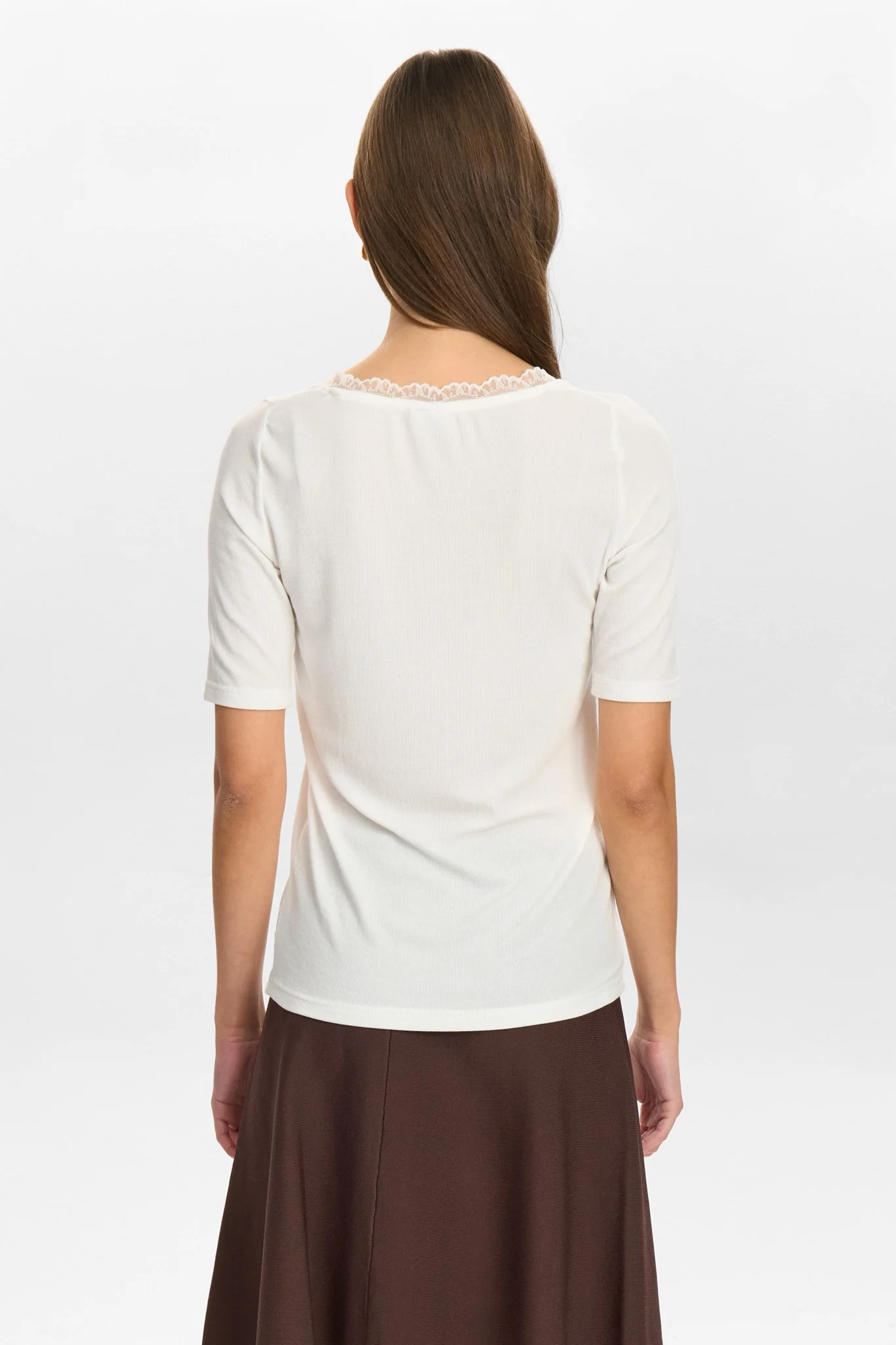 NUBOWIE LACE T-SHIRT - Cloud Dancer - Image 2