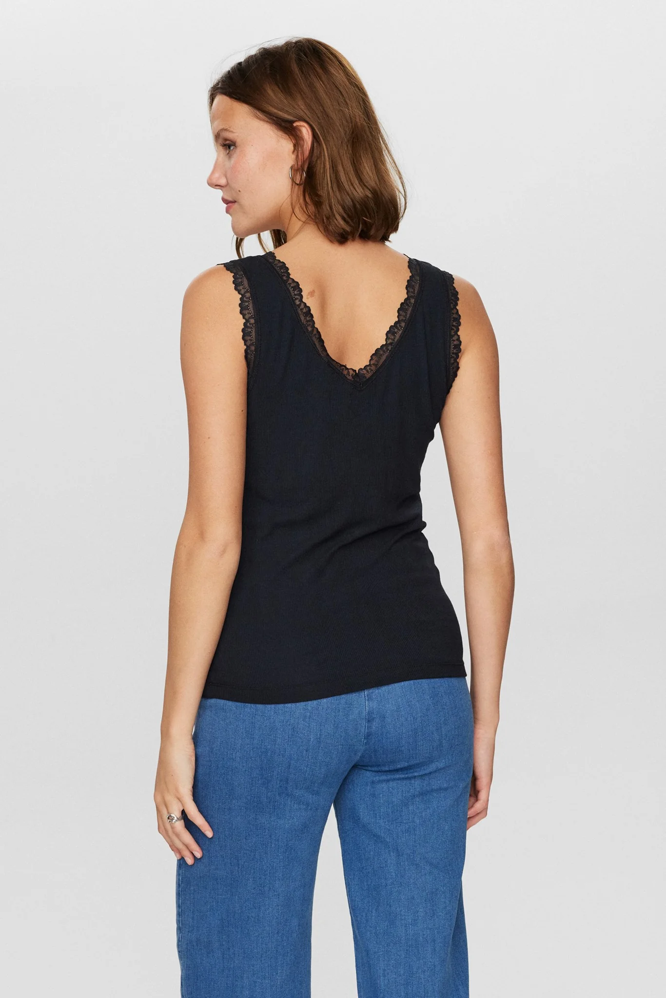 NUBOWIE LACE TOP - Caviar - Image 2