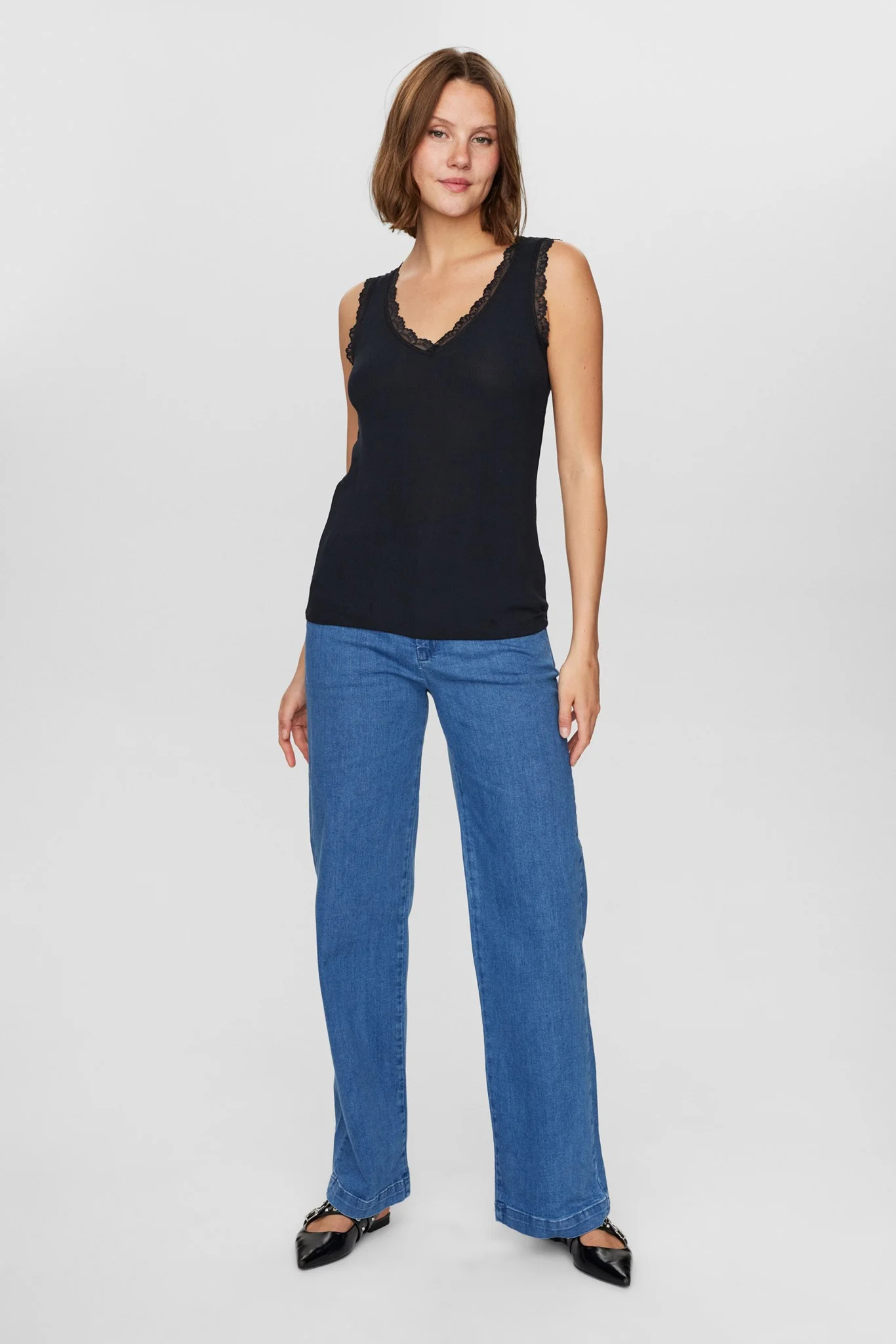 NUBOWIE LACE TOP - Caviar - Image 3