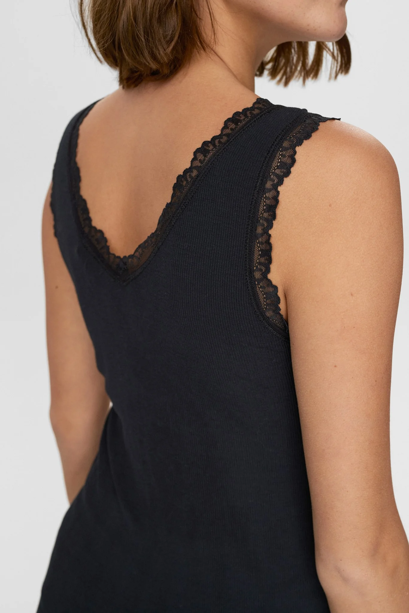NUBOWIE LACE TOP - Caviar - Image 5