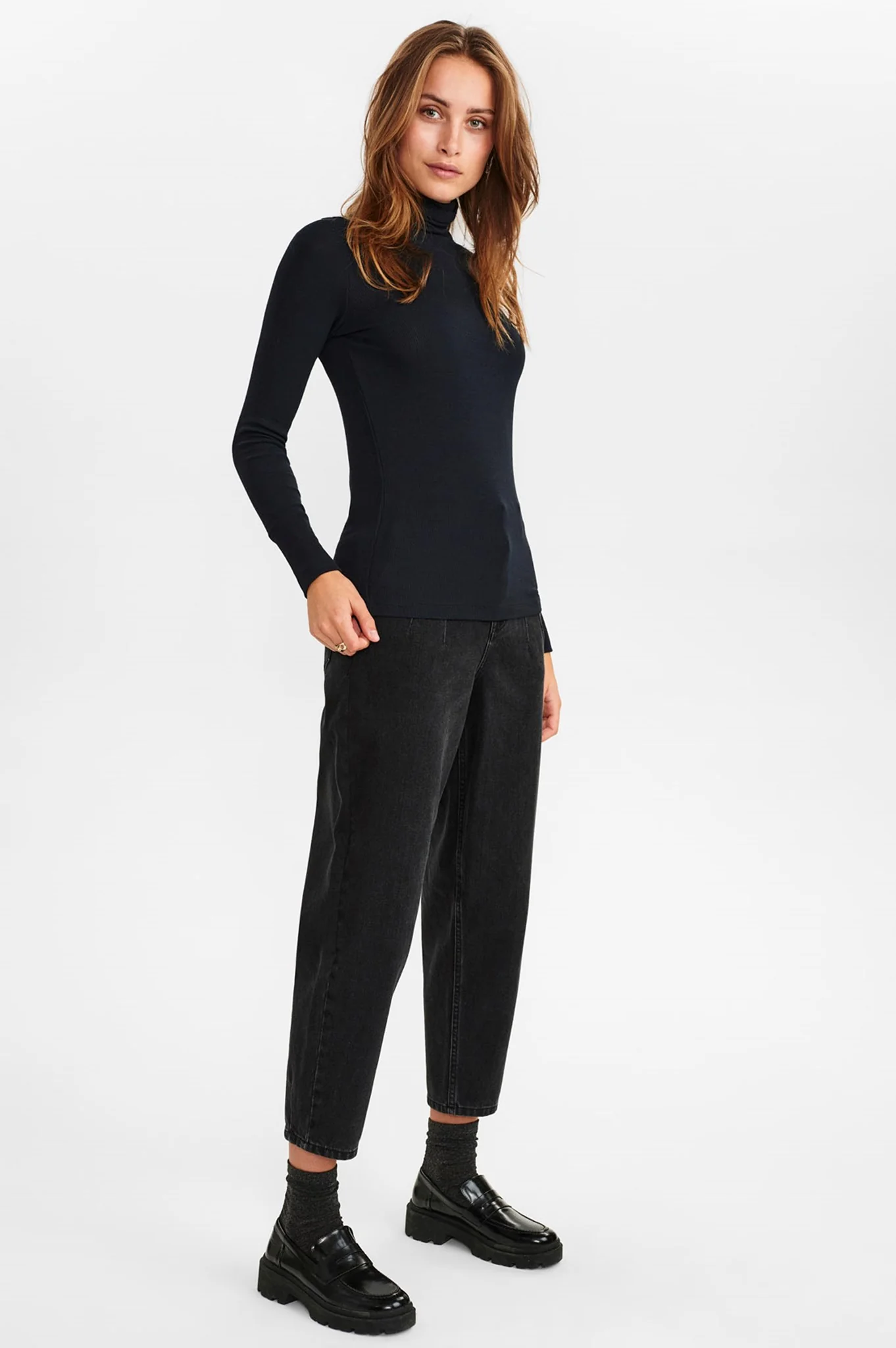 NUBOWIE ROLLNECK RIB - NOOS - Caviar - Image 3