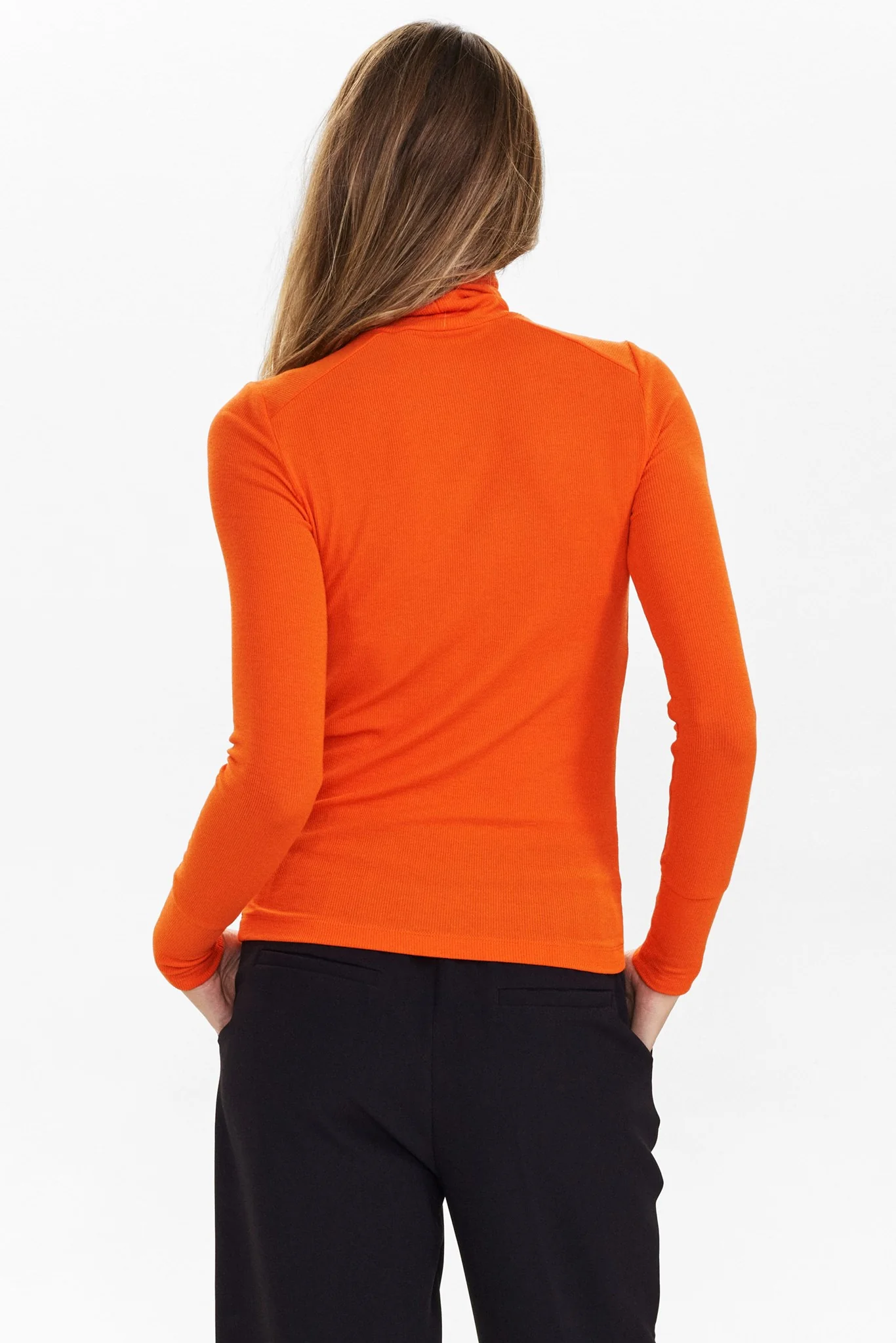 NUBOWIE ROLLNECK RIB - NOOS - Cherry Tomato - Image 2