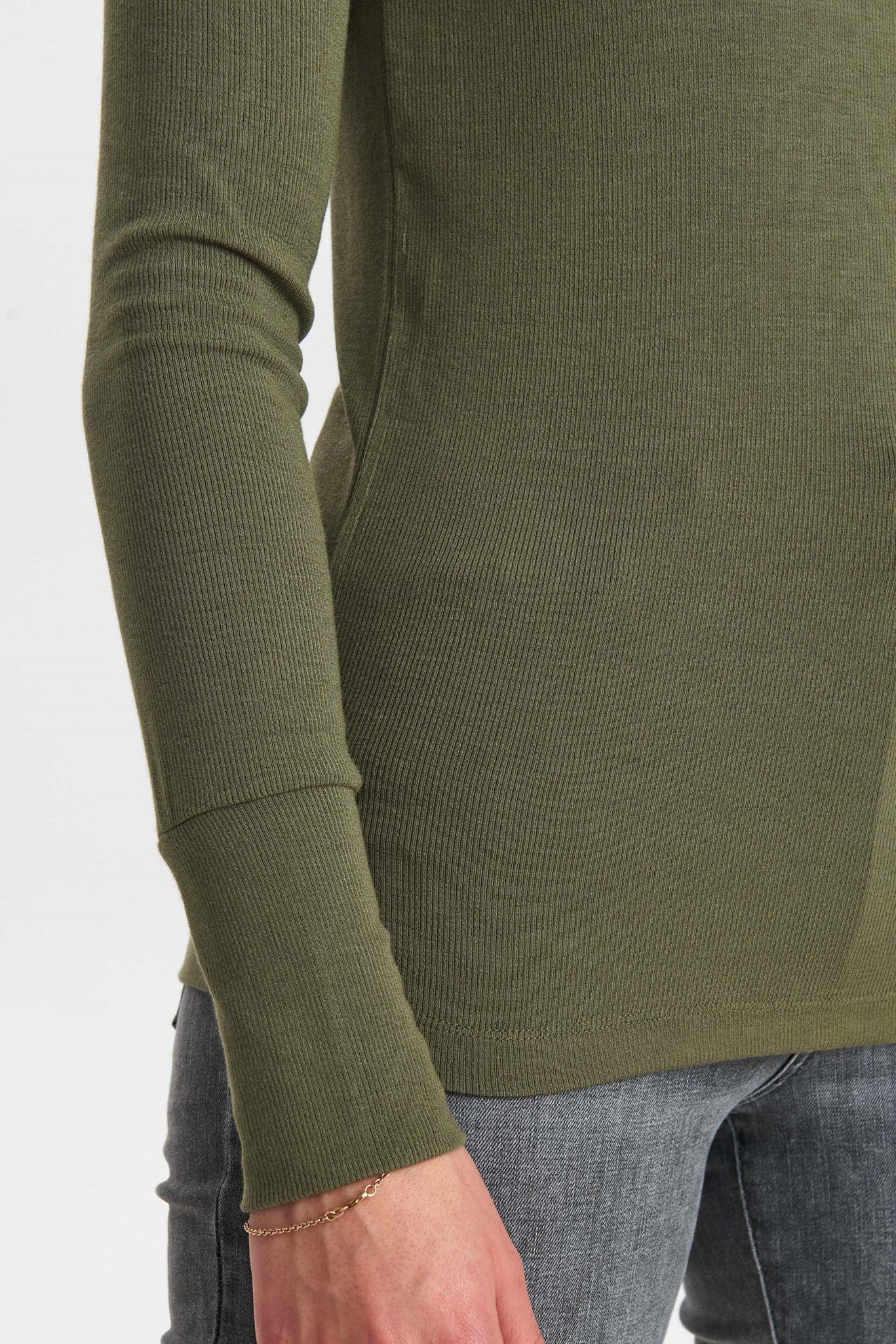 NUBOWIE ROLLNECK RIB - NOOS - Deep Lichen Green - Image 4