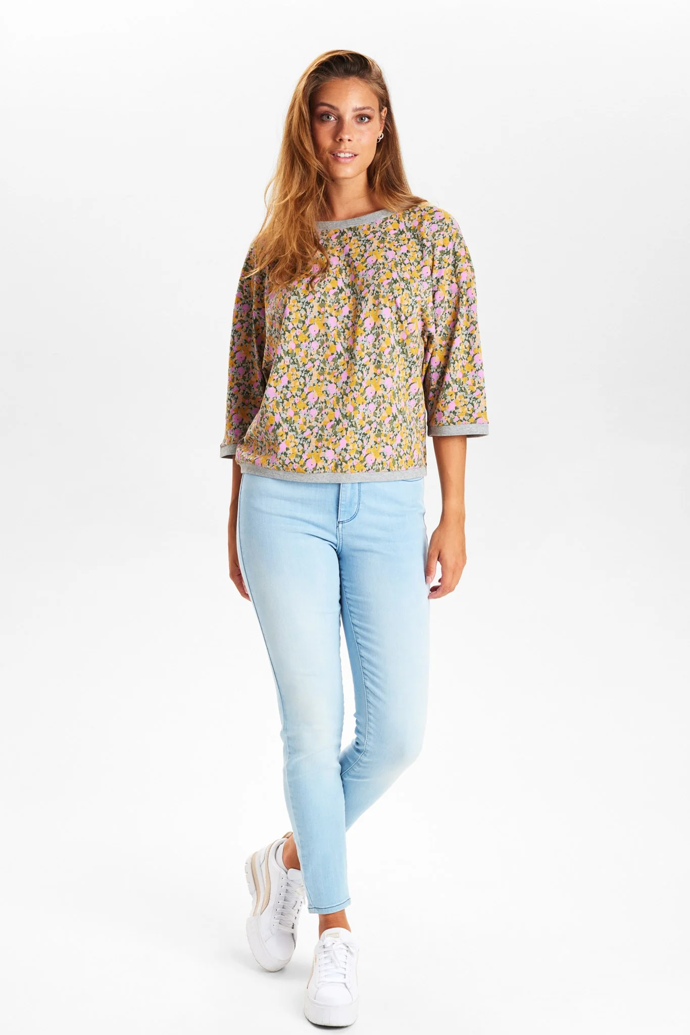 NUBRIGHED BLOUSE - Medium Grey mel - Image 3