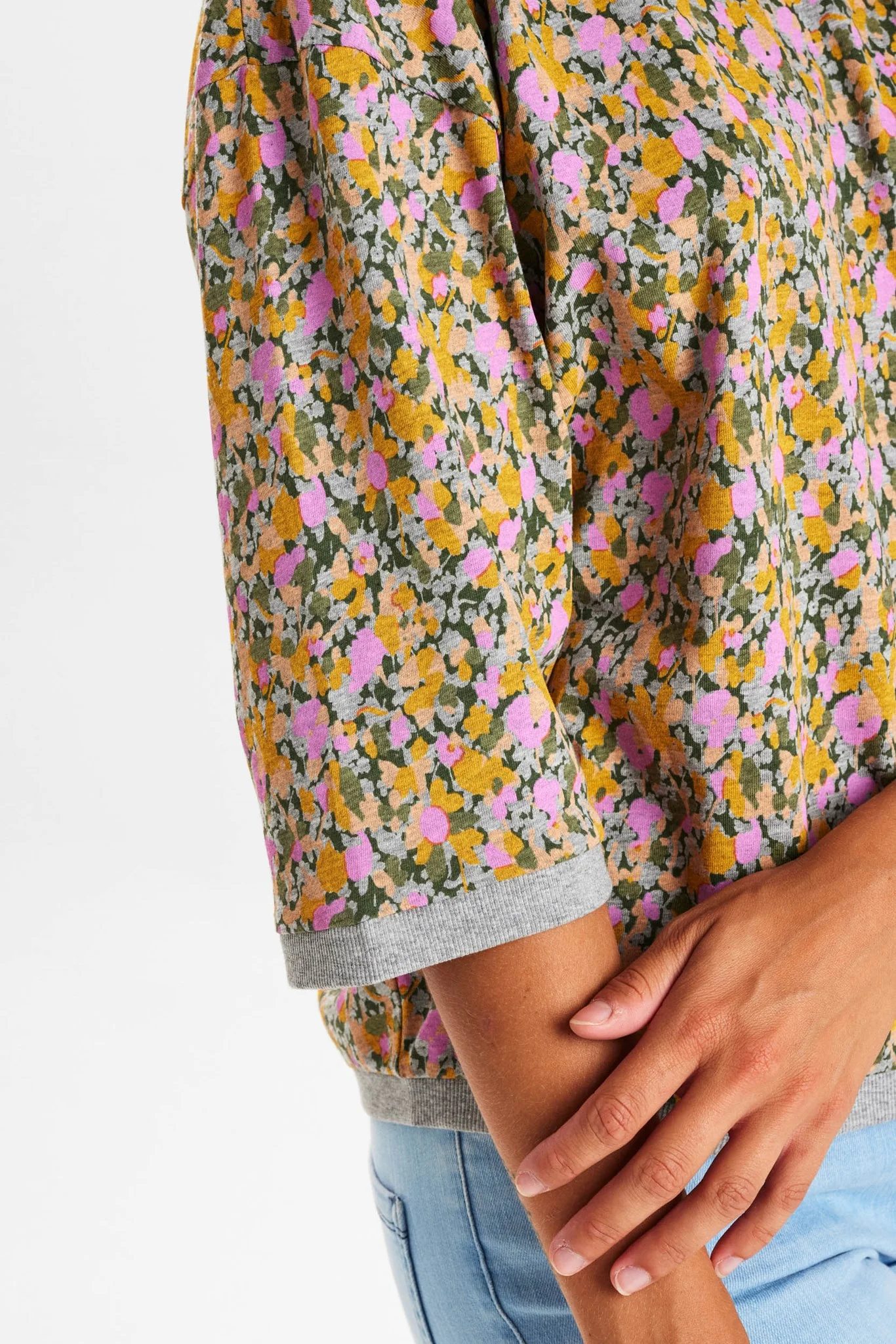 NUBRIGHED BLOUSE - Medium Grey mel - Image 4