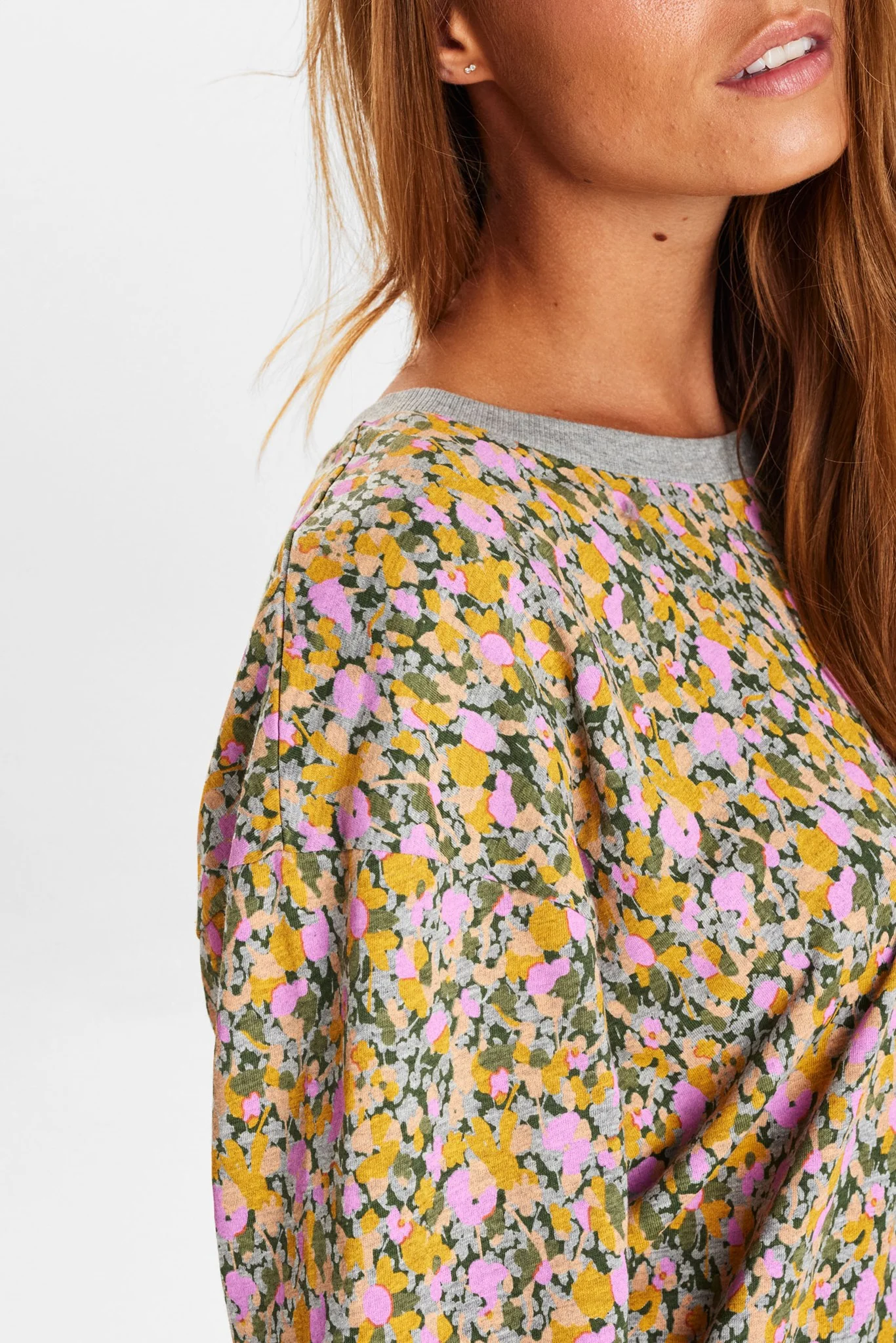 NUBRIGHED BLOUSE - Medium Grey mel - Image 5