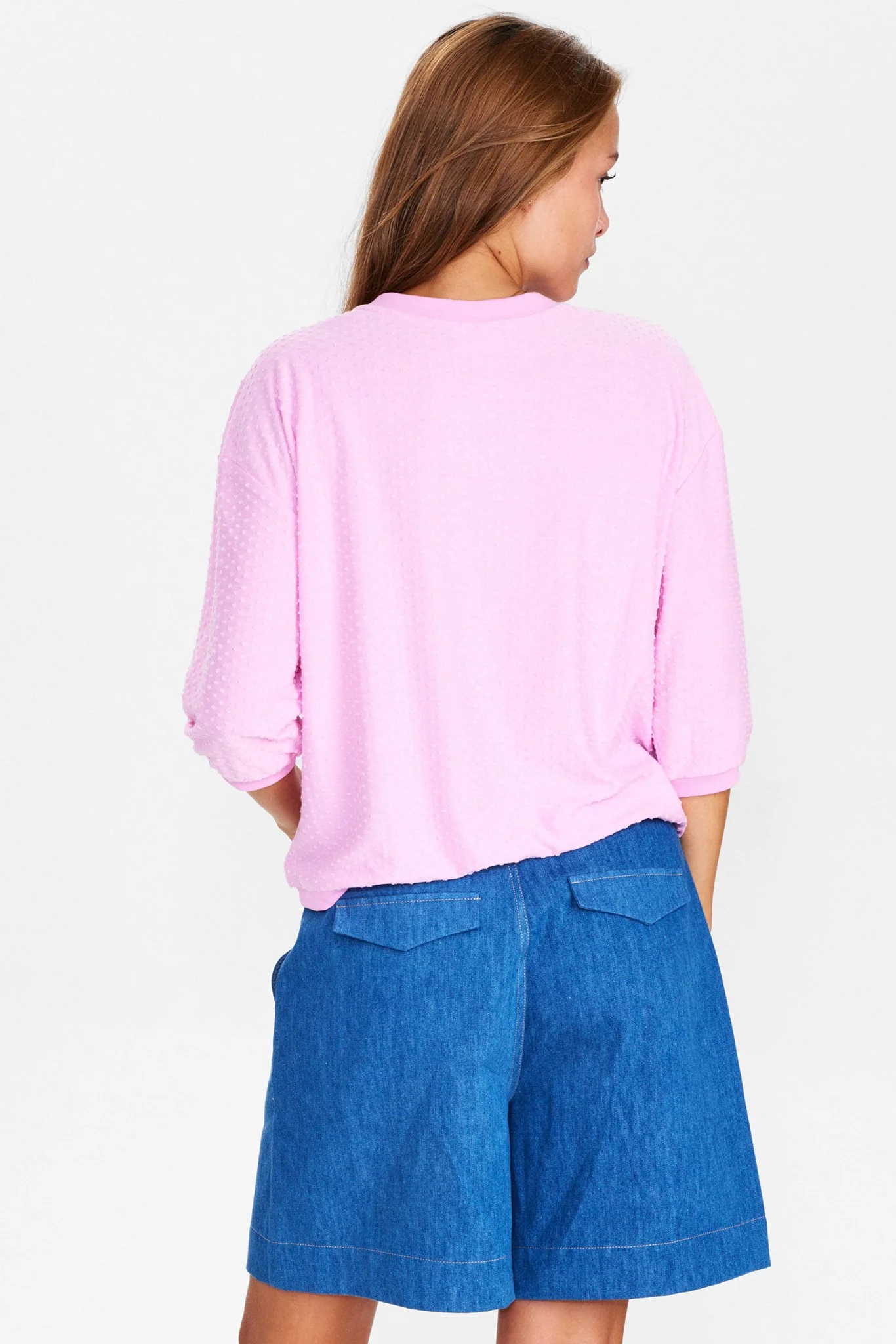 NUBRIGHED DOBBY BLOUSE - Begonia Pink - Image 2