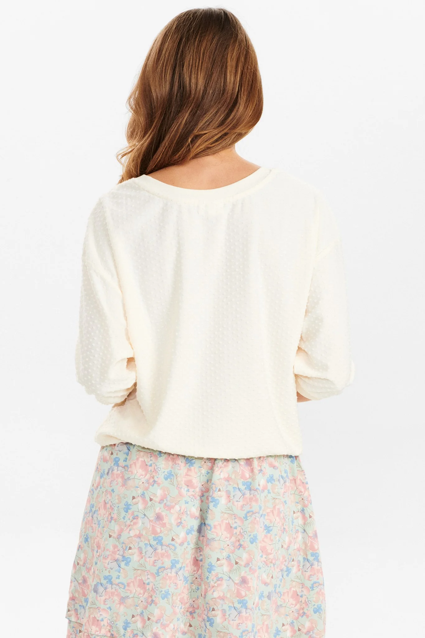 NUBRIGHED DOBBY BLOUSE - Pristine - Image 2
