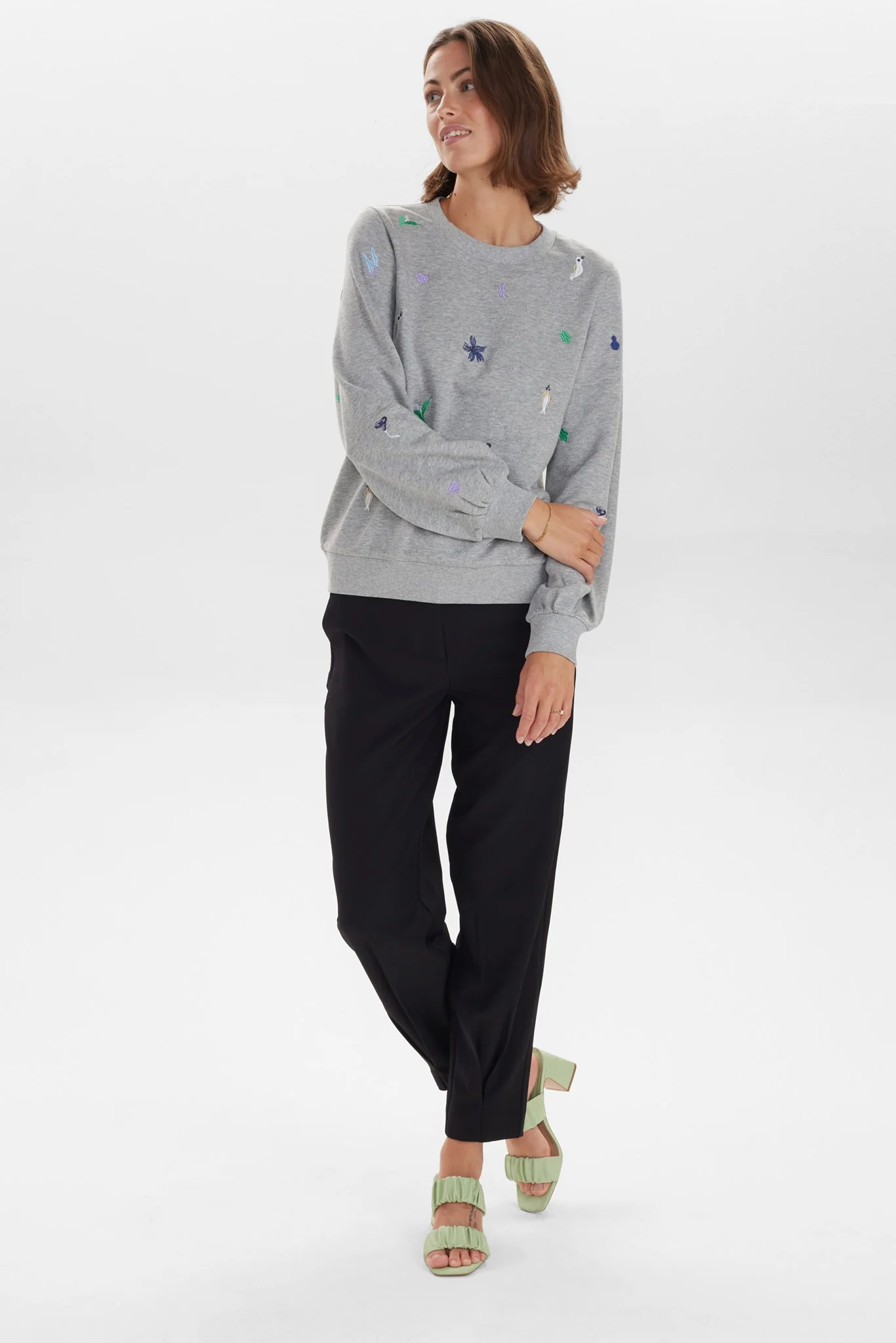 NUBRITTANY SWEAT - Medium Grey mel - Image 3