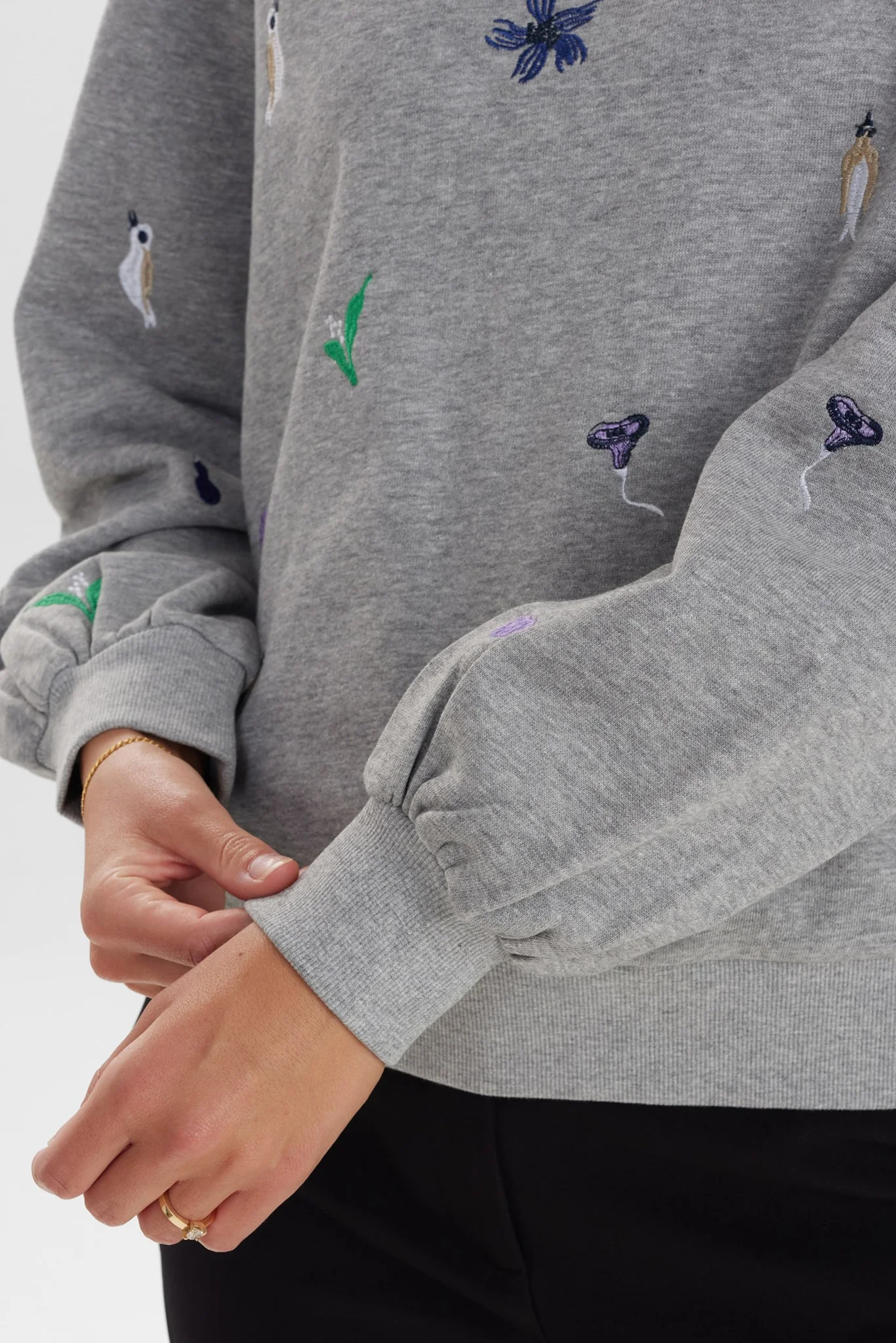 NUBRITTANY SWEAT - Medium Grey mel - Image 4