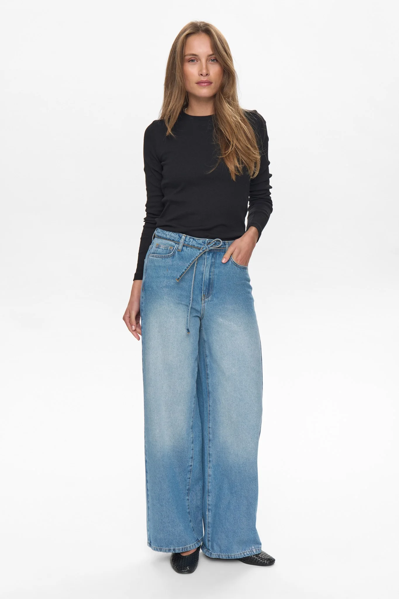 NUBROOKLYN JEANS GLAM - Blue Denim Silver Foil - Image 3
