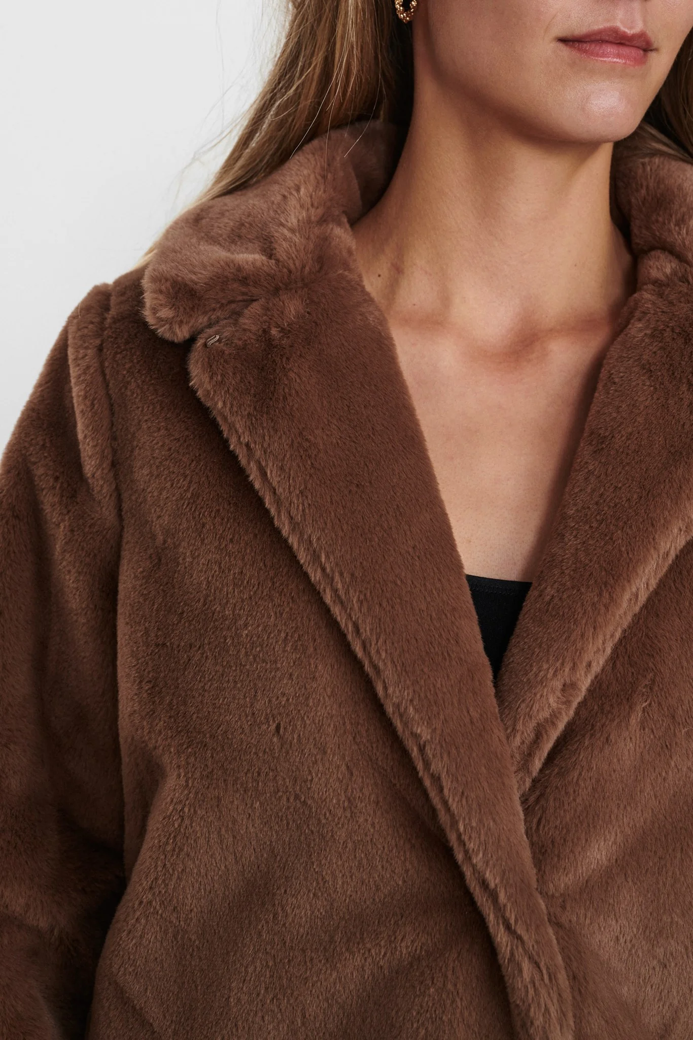 NUBROWNY FUR JACKET  - Shittake - Image 4