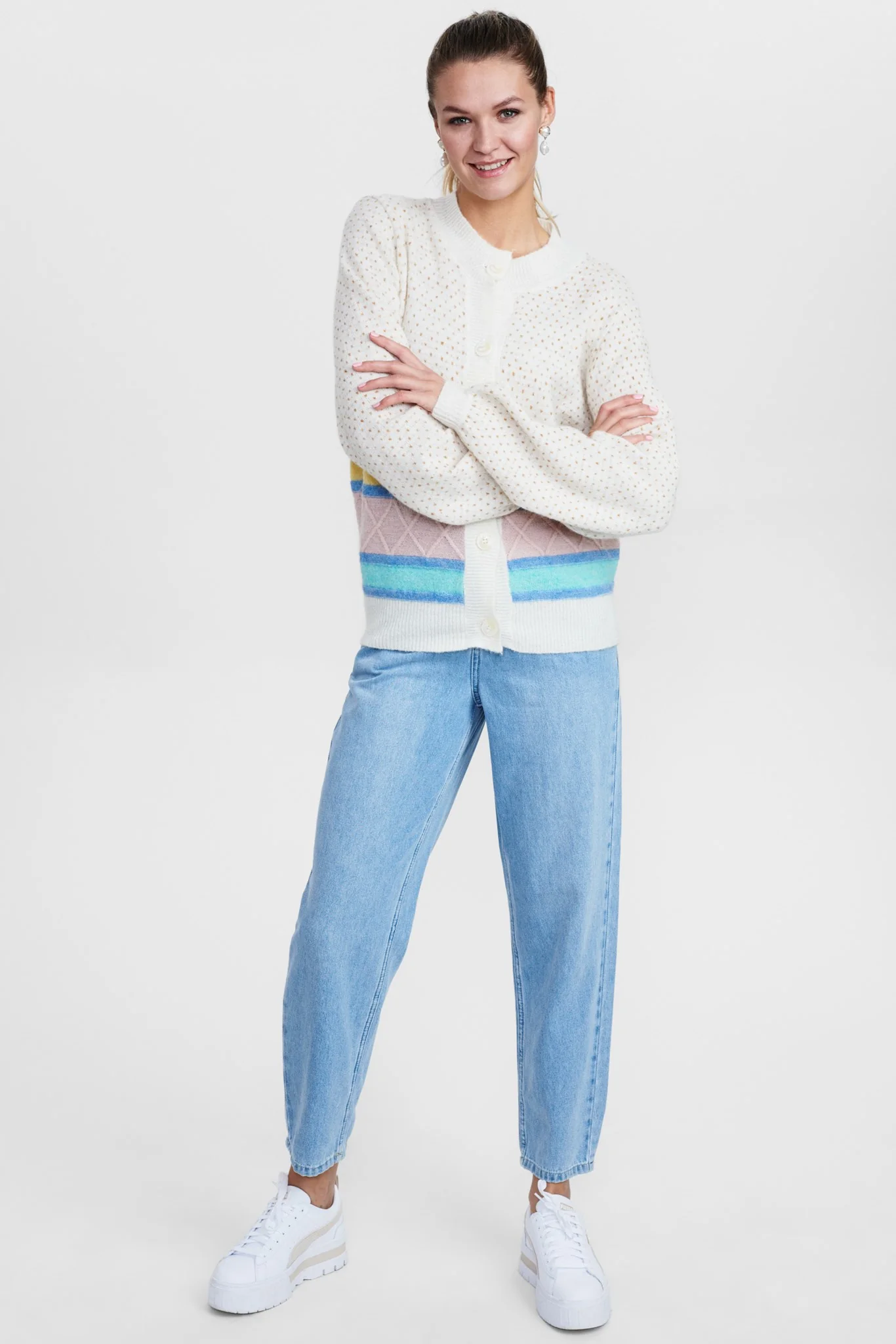 NUCADENZA CARDIGAN - Cloud Dancer - Image 3