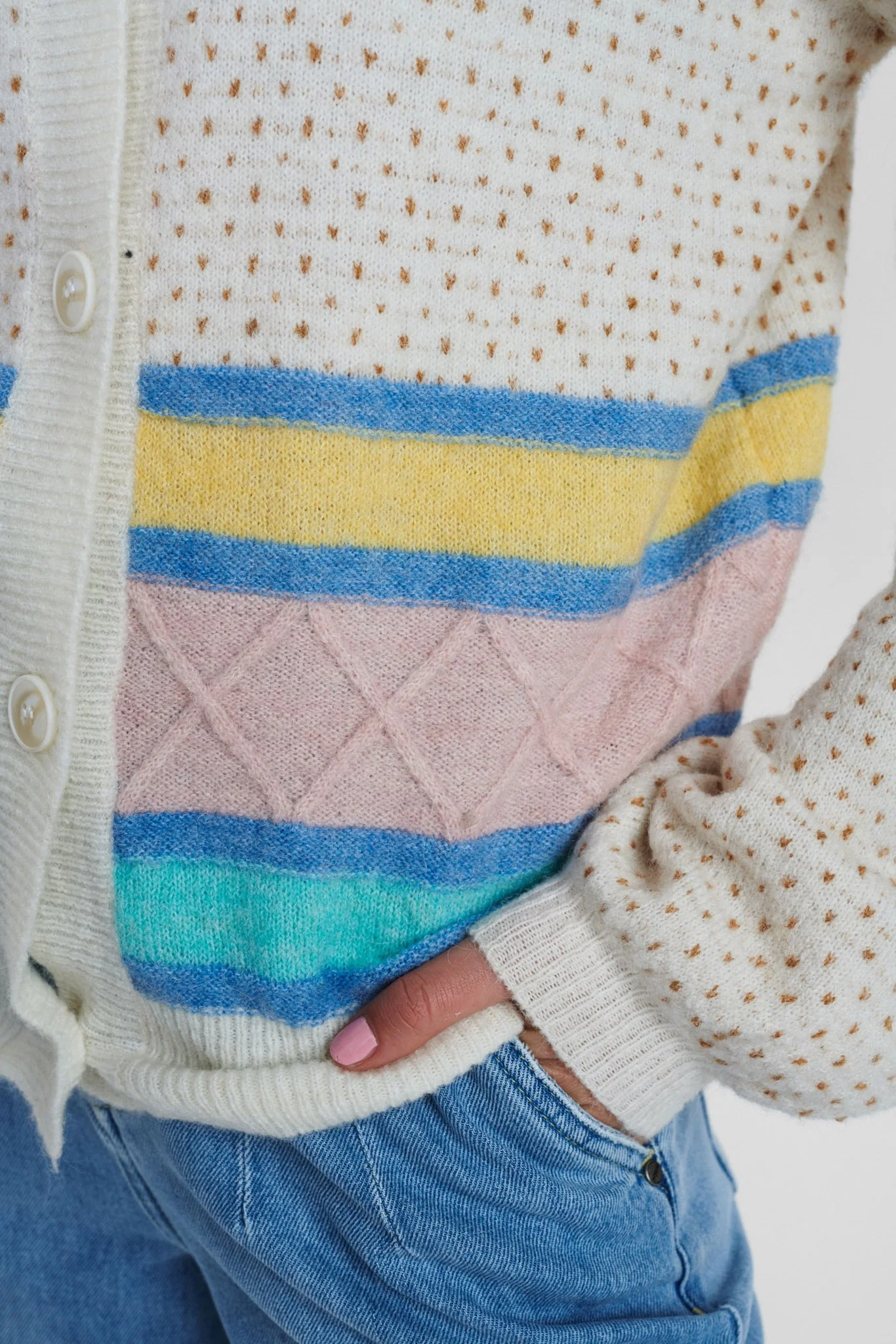 NUCADENZA CARDIGAN - Cloud Dancer - Image 5