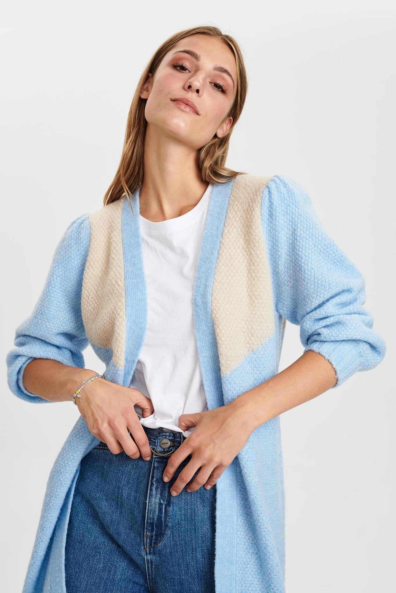 NUCALYPSO CARDIGAN - Cashmere Blue - Image 6