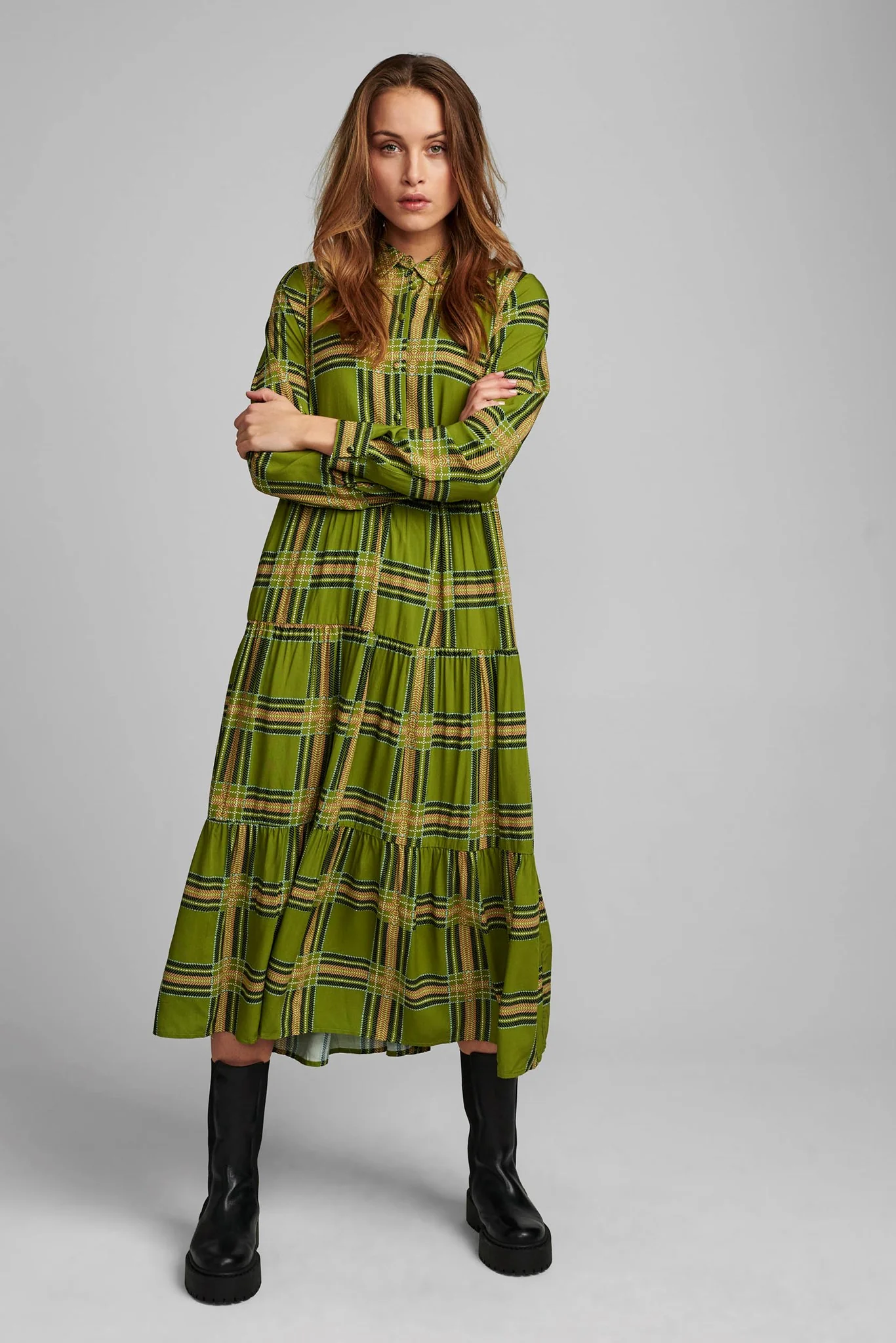 NUCAPRICE DRESS - Calla Green - Image 3