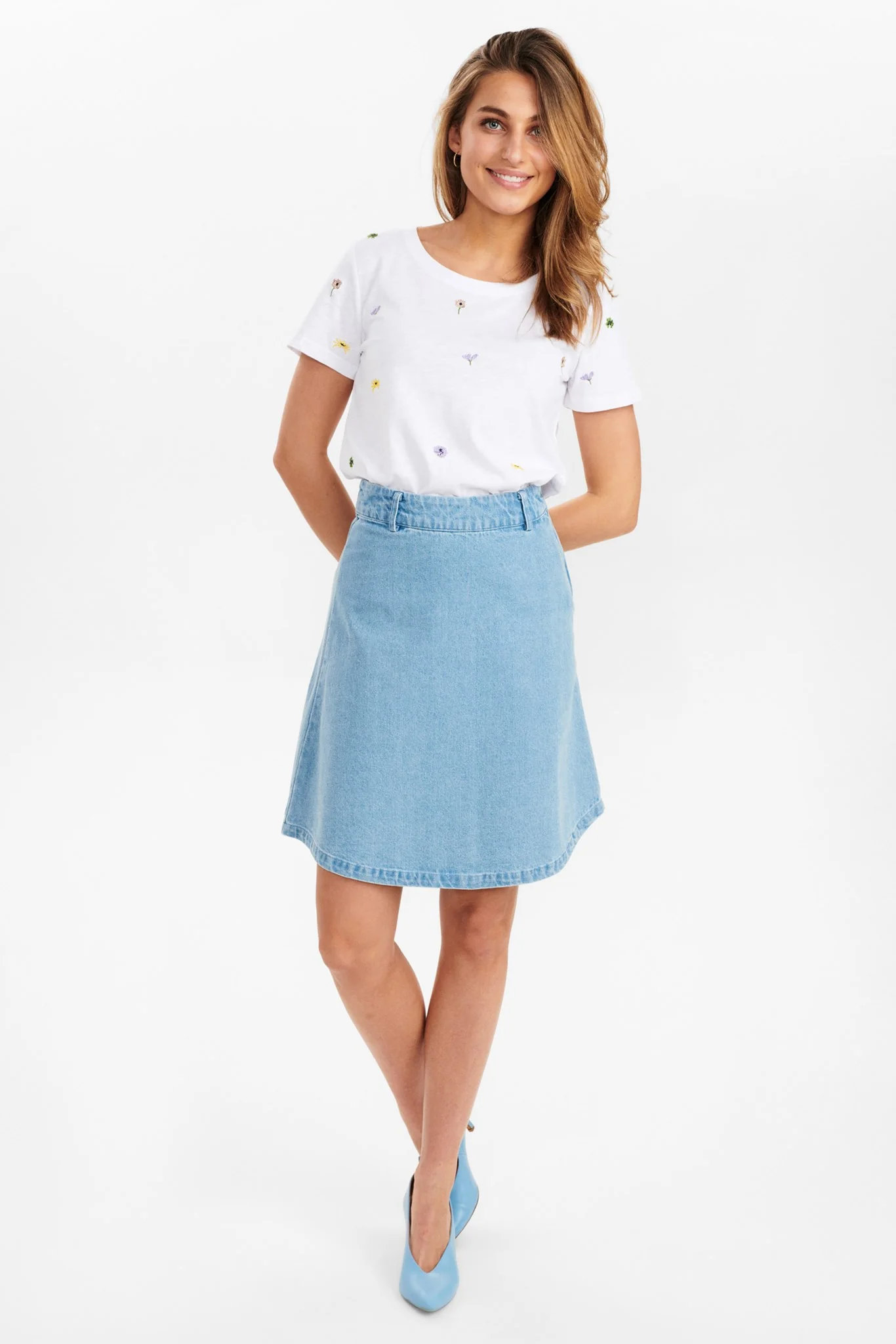 NUCARLISLE SKIRT - Light Blue Denim - Image 3