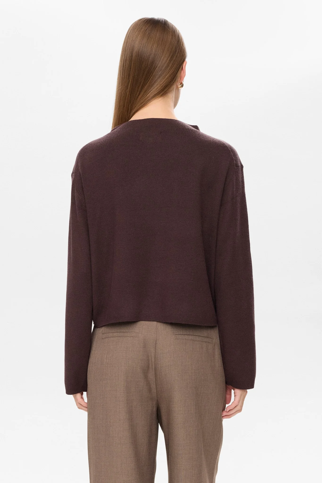 NUCARMA CROP PULLOVER   - Black Coffee - Image 2