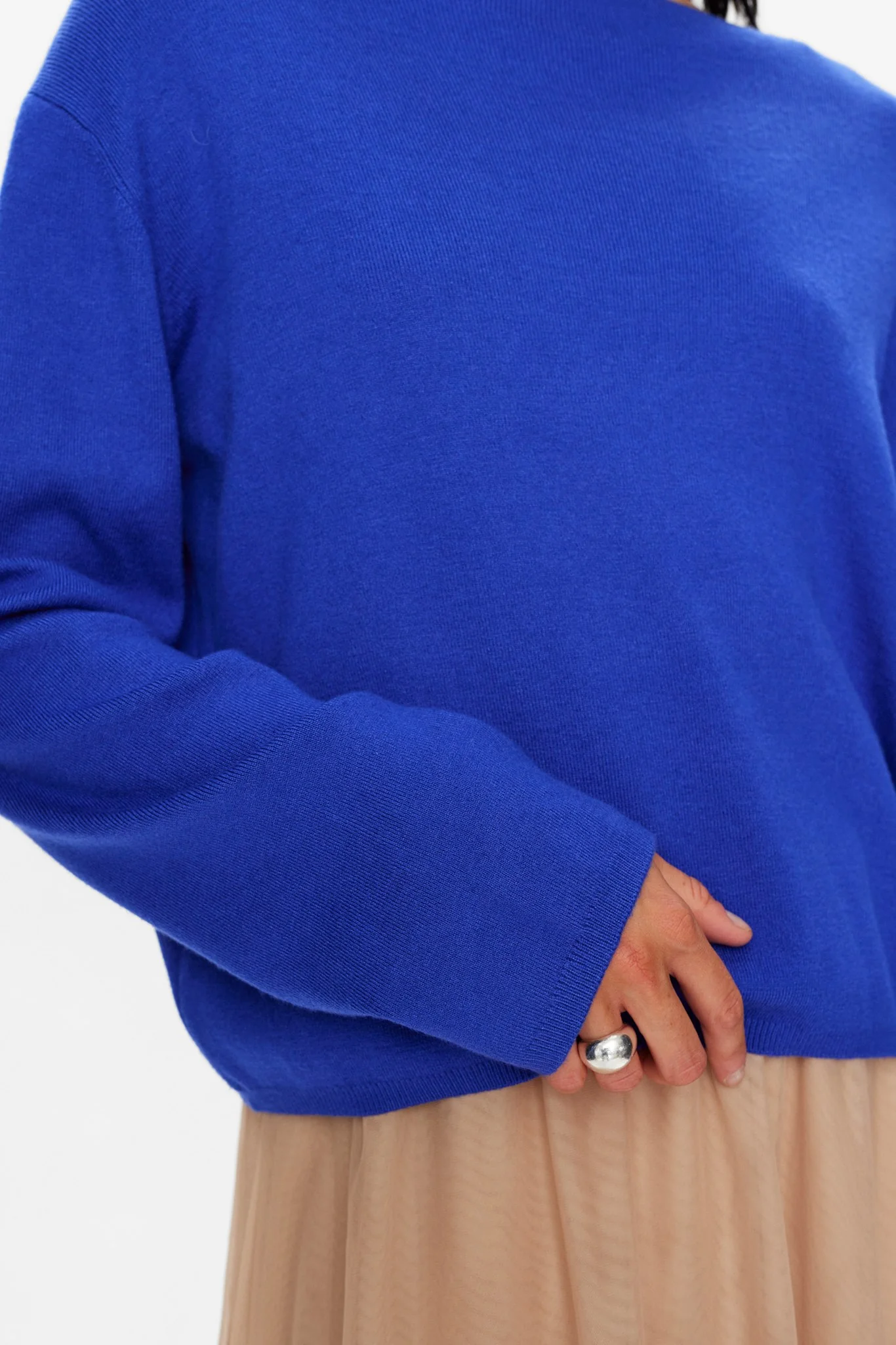 NUCARMA CROP PULLOVER   - Clematis Blue - Image 5