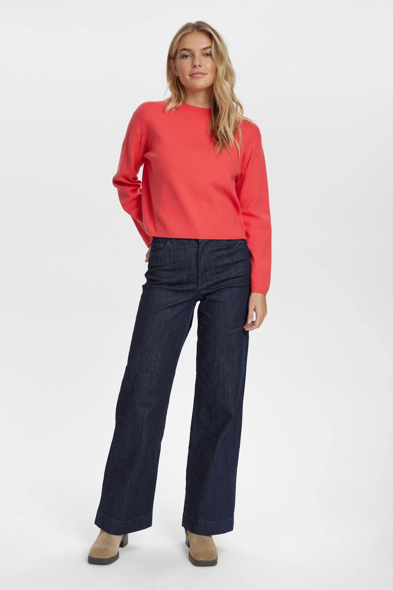 NUCARMA CROP PULLOVER   - Geranium - Image 3