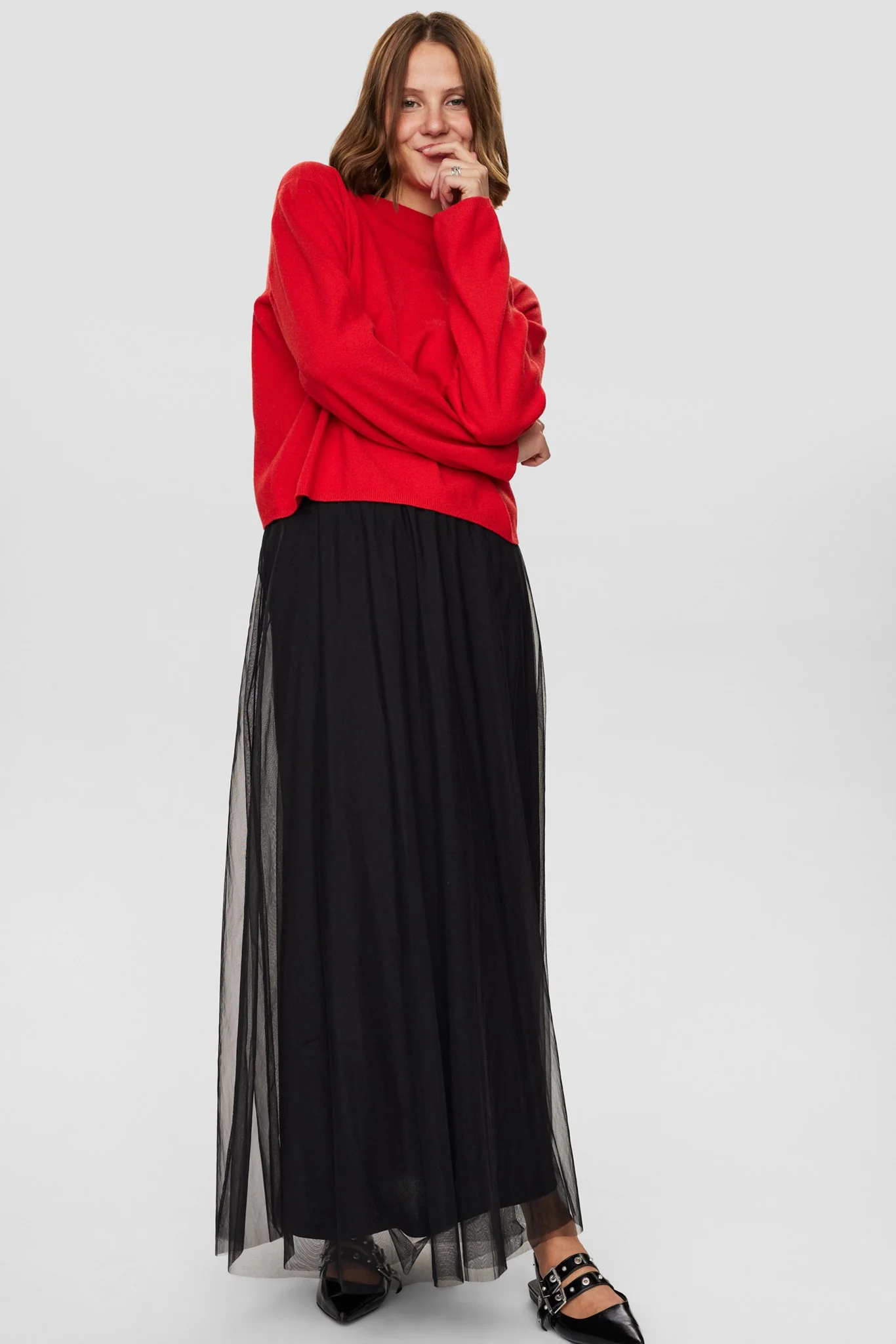 NUCARMA CROP PULLOVER   - High Risk Red - Image 11