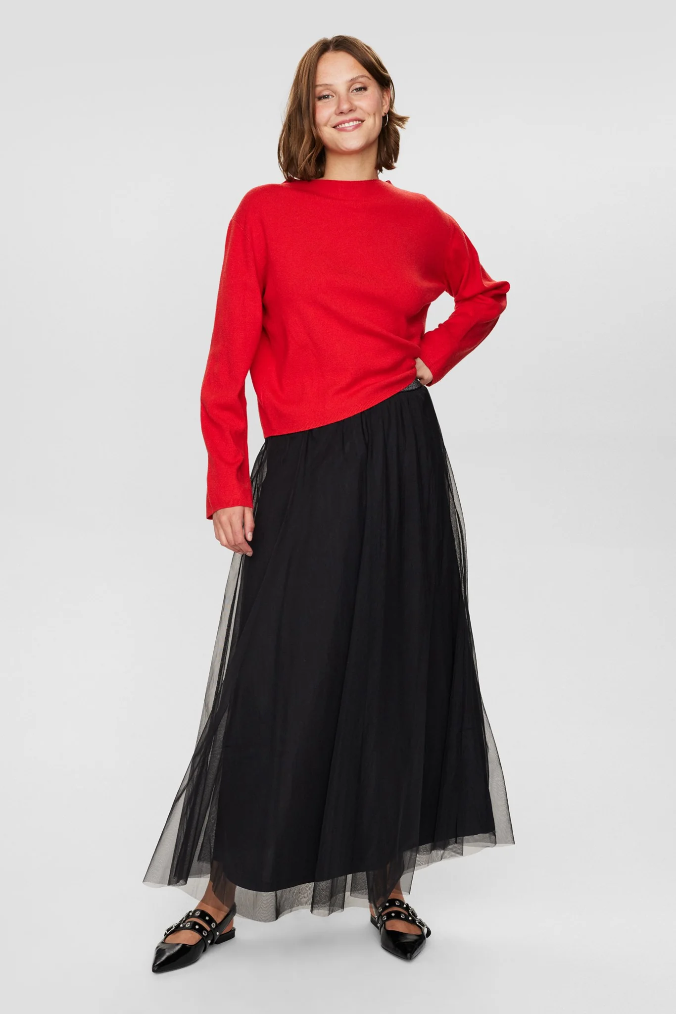 NUCARMA CROP PULLOVER   - High Risk Red - Image 3