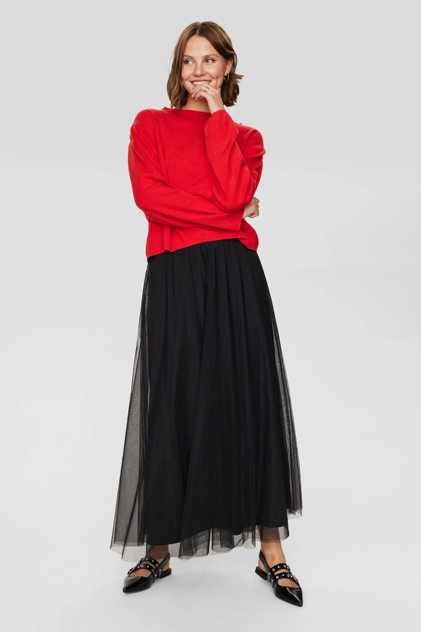 NUCARMA CROP PULLOVER   - High Risk Red - Image 6