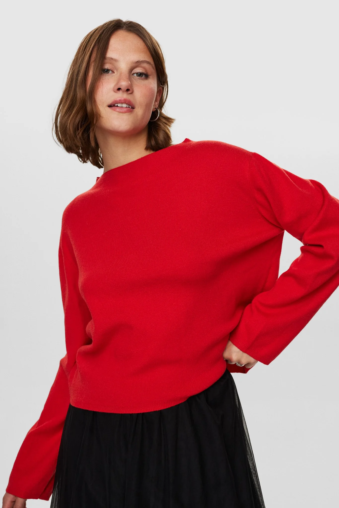 NUCARMA CROP PULLOVER   - High Risk Red - Image 7