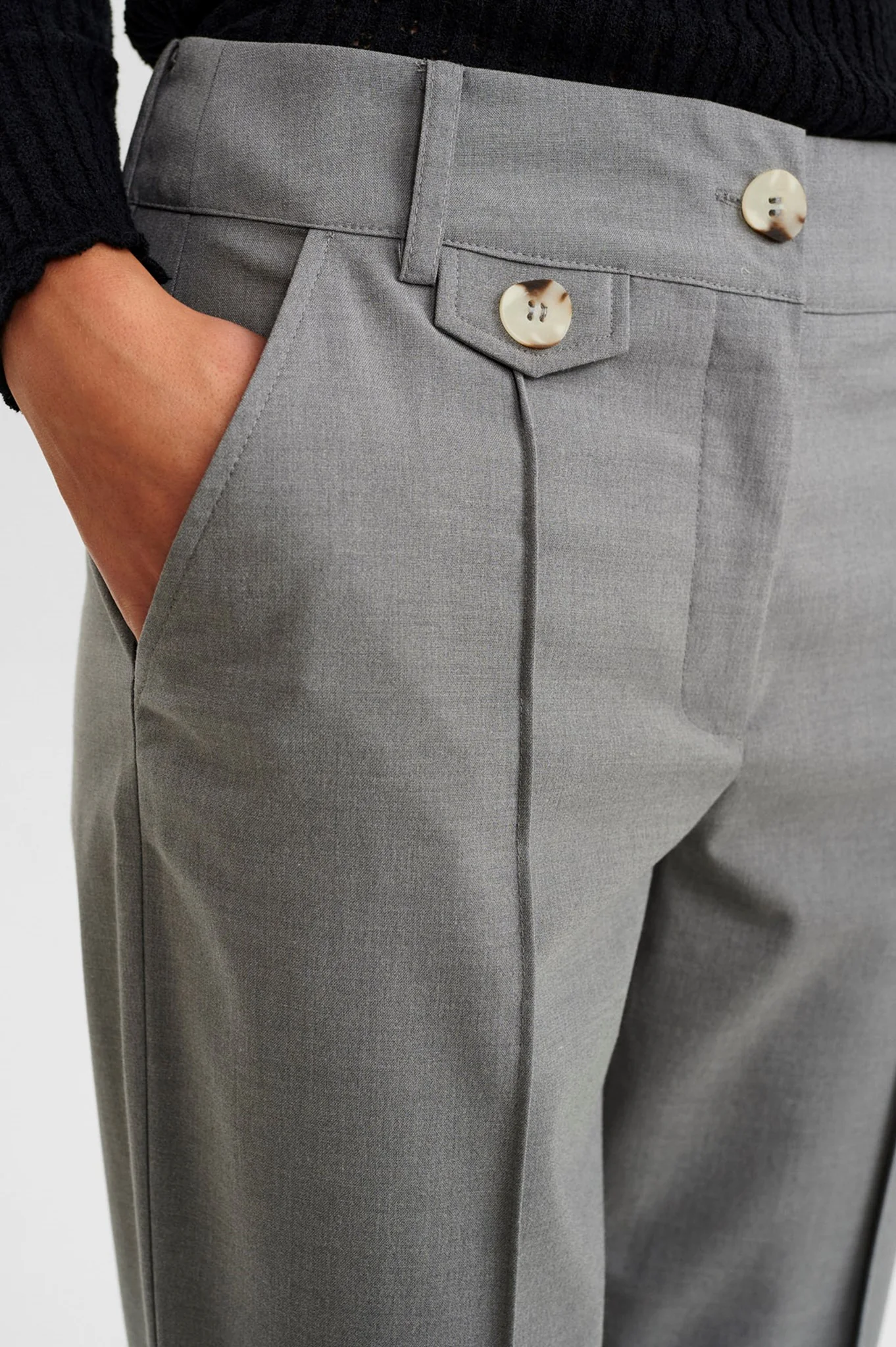NUCARO PANT - Light grey mel - Image 4