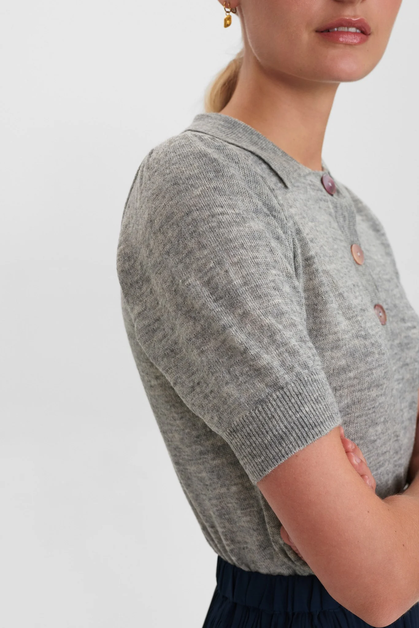 NUCARYS SS PULLOVER - NOOS  - Light grey mel - Image 5