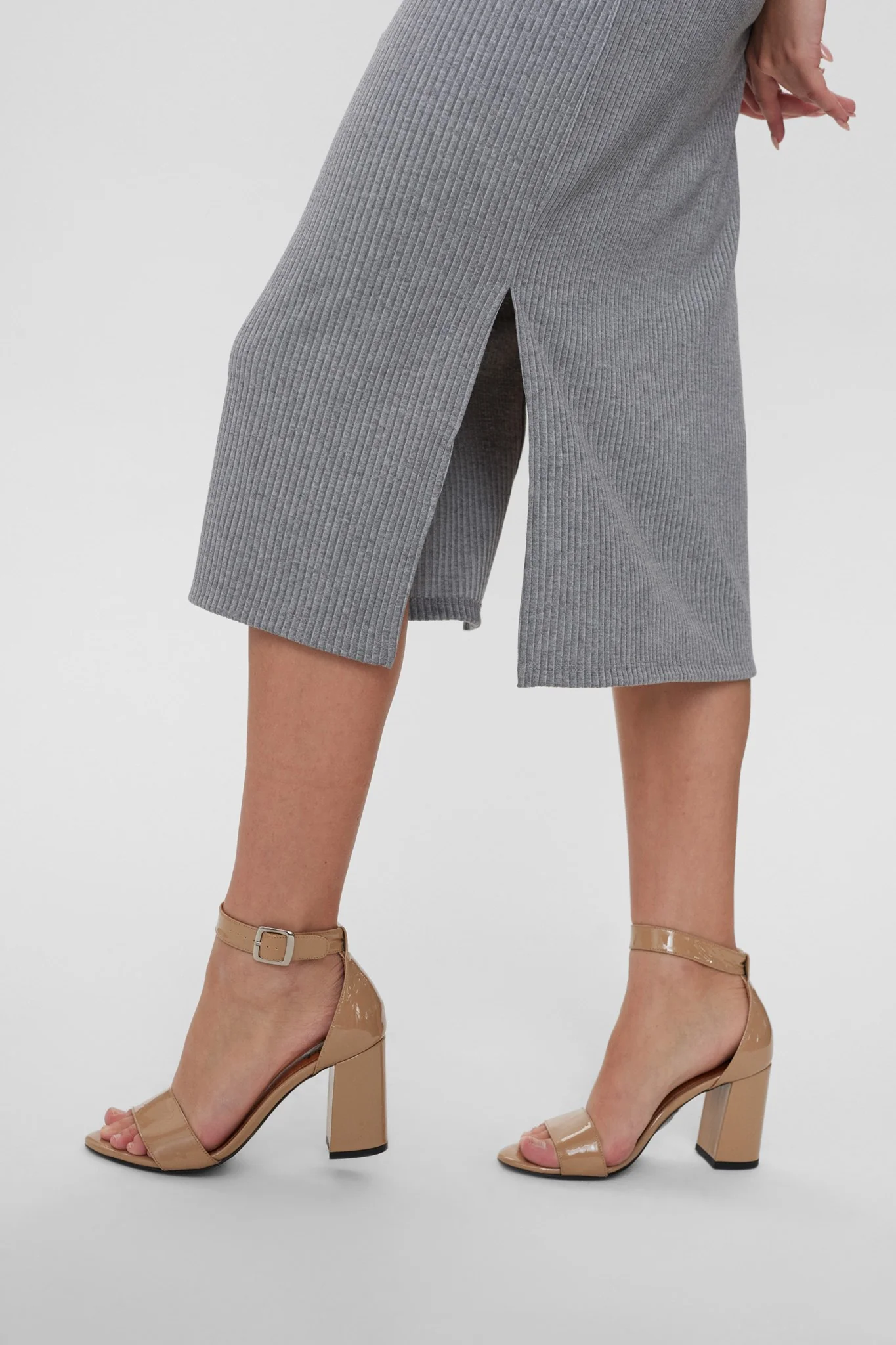 NUCASAS DRESS - Medium Grey mel - Image 5