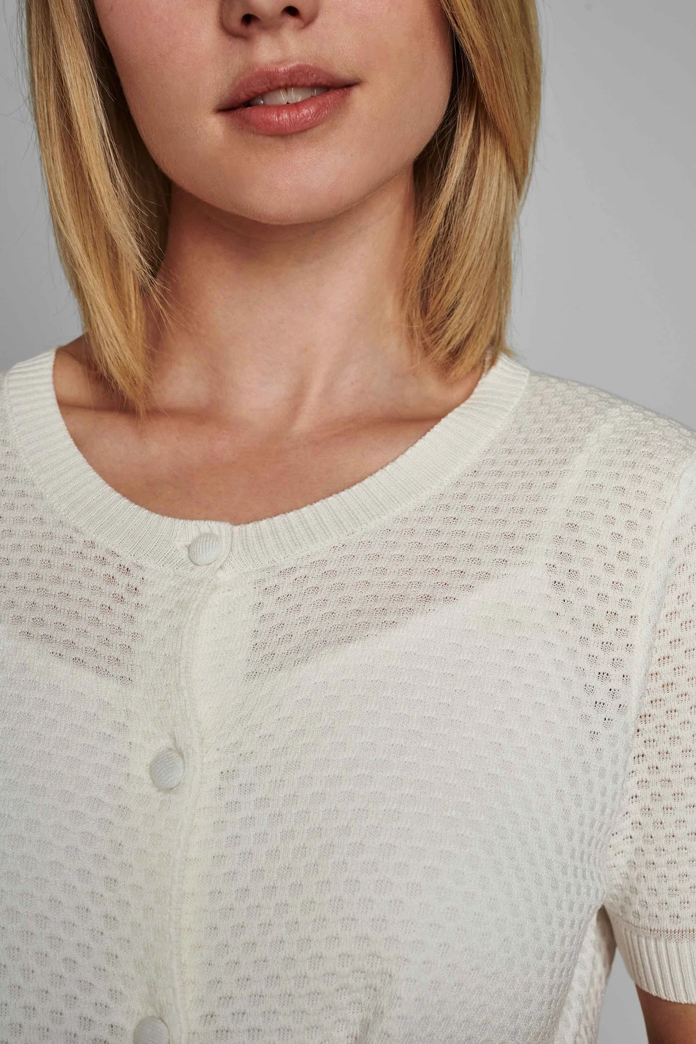 NUCASSIE CARDIGAN - NOOS - Cloud Dancer - Image 4