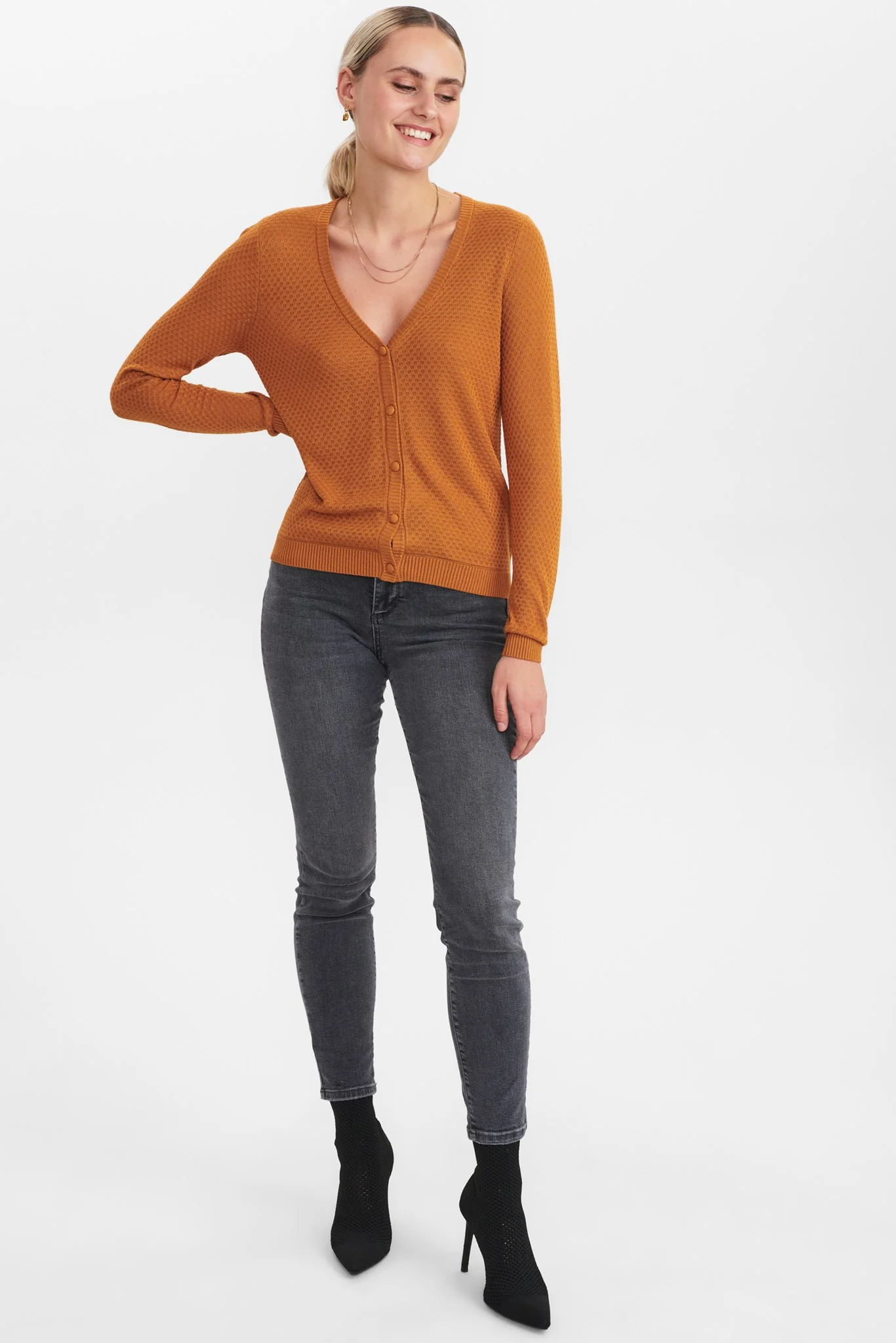 NUCASSIE-LS CARDIGAN - NOOS - Cathay Spice - Image 3