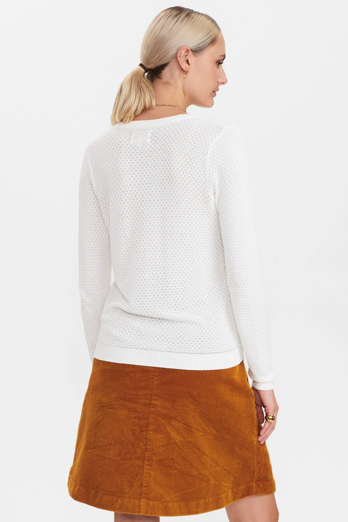 NUCASSIE-LS CARDIGAN - NOOS - Cloud Dancer - Image 2