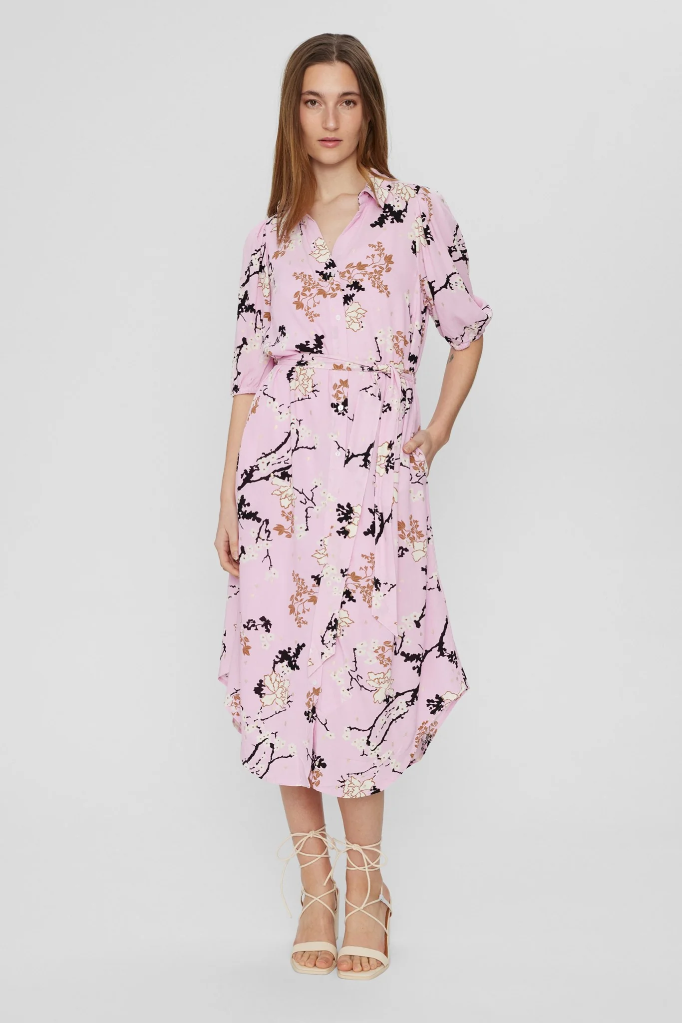 NUCATALIN SHIRTDRESS - Roseate Spoonbill - Image 3