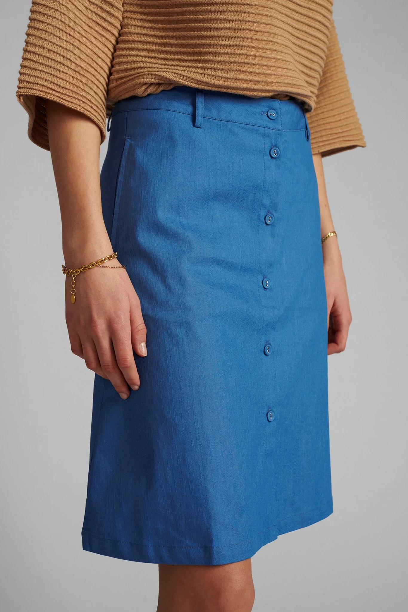 NUCATHLEEN SKIRT - Medium Blue Denim - Image 4