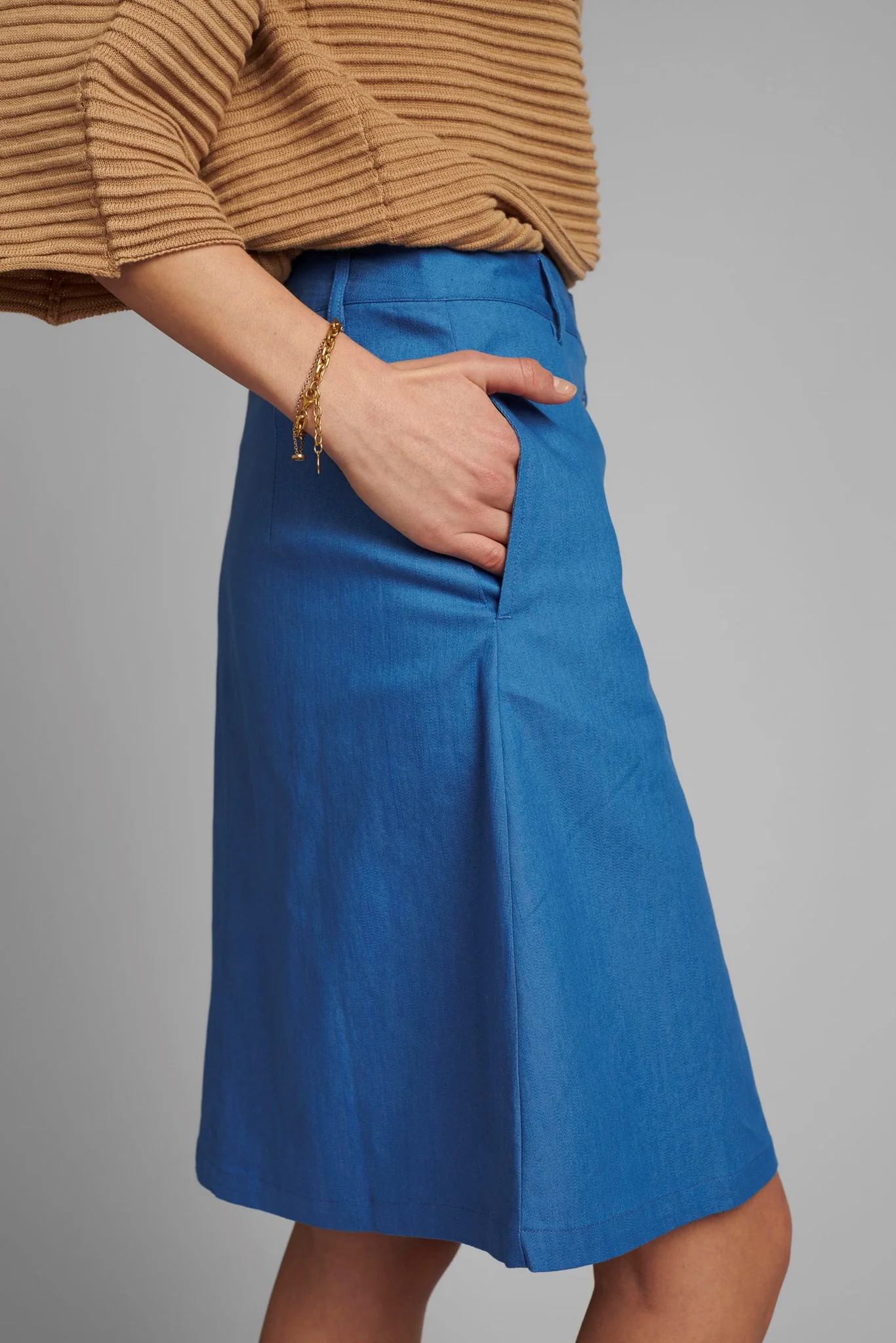 NUCATHLEEN SKIRT - Medium Blue Denim - Image 5