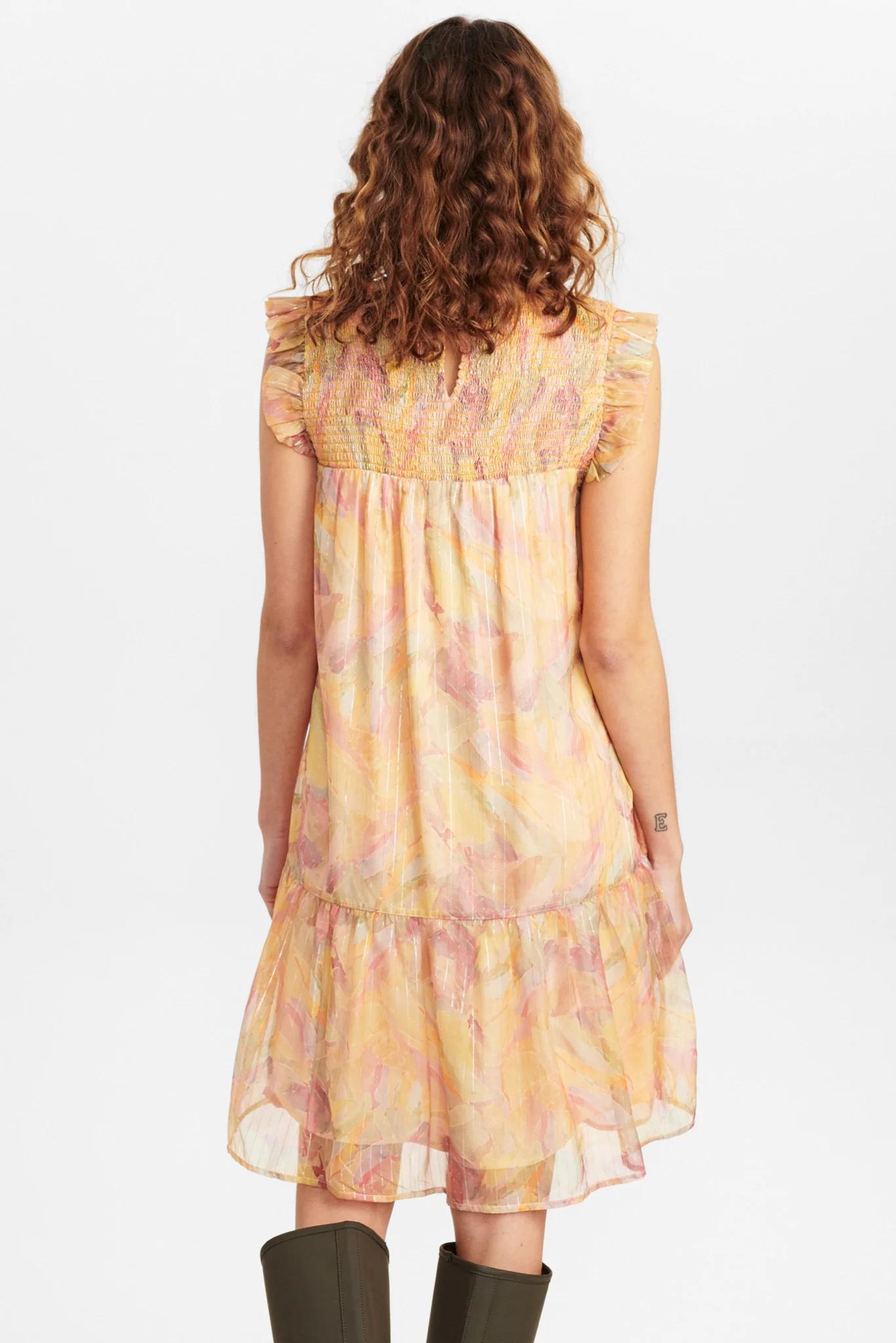 NUCATICHE SHORT DRESS - Peach Cobbler - Image 2