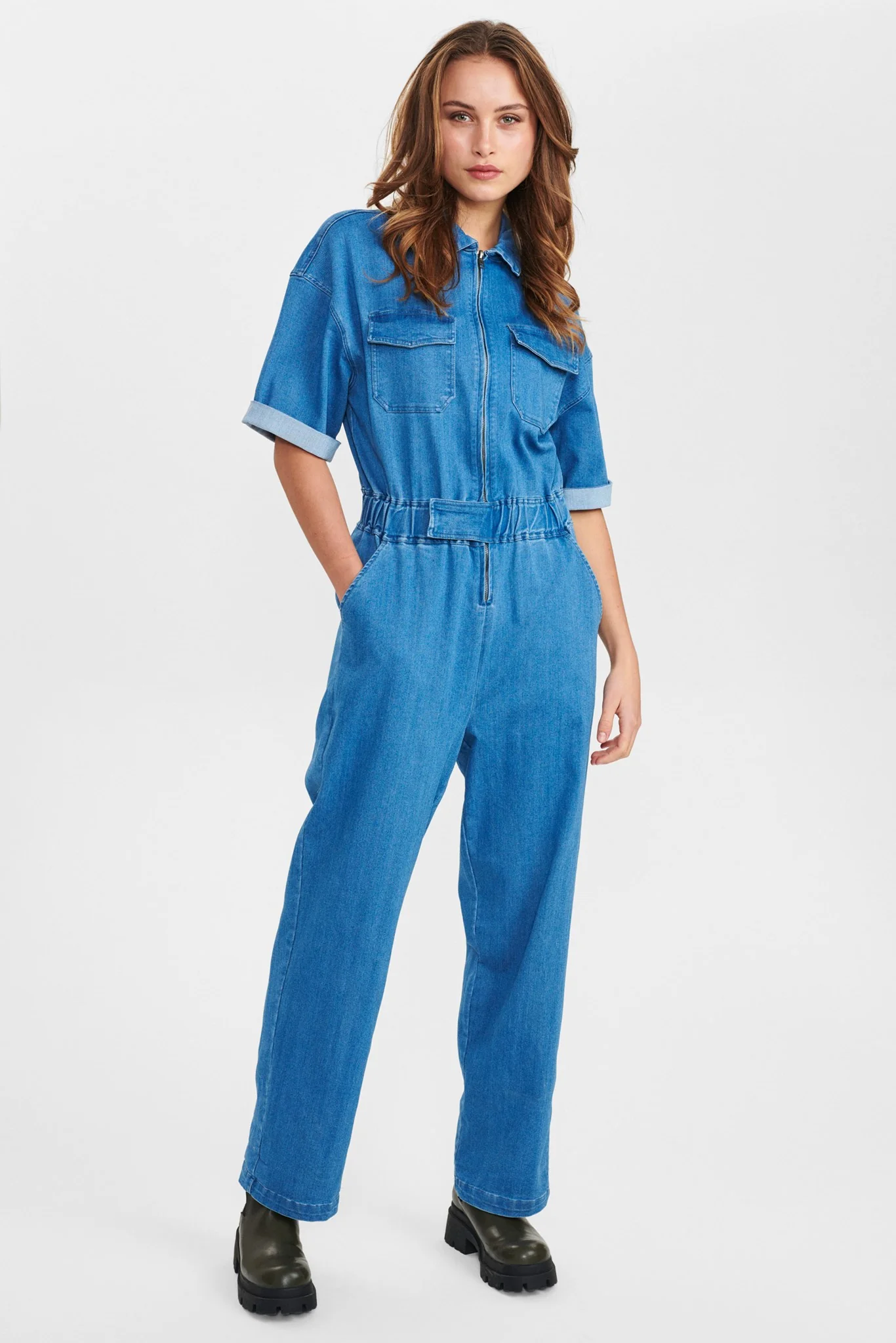 NUCELINA JUMPSUIT  - Medium Blue Denim - Image 3